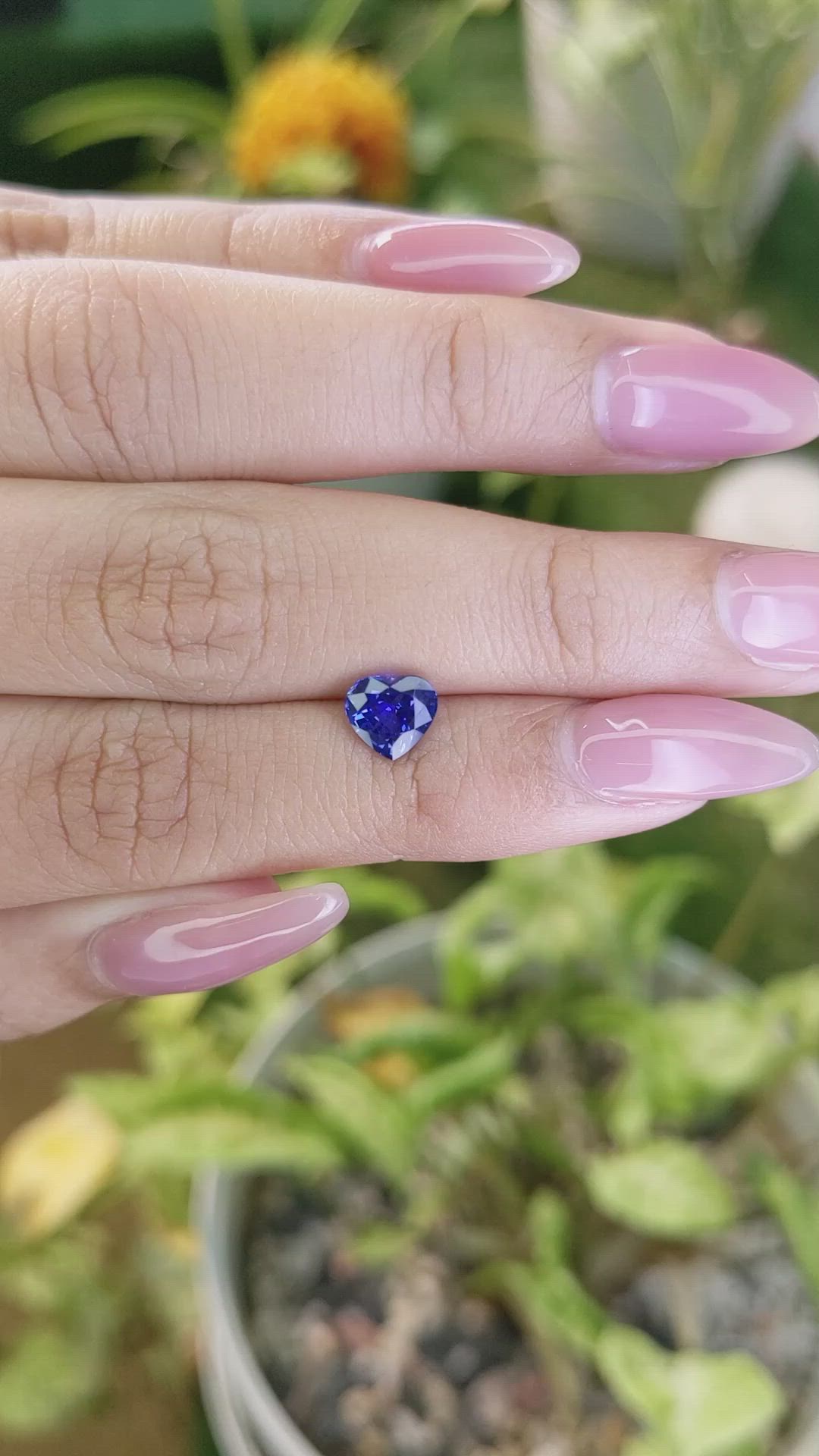 1.30 Ct. Blue Sapphire from Ceylon (Sri Lanka) Size Video