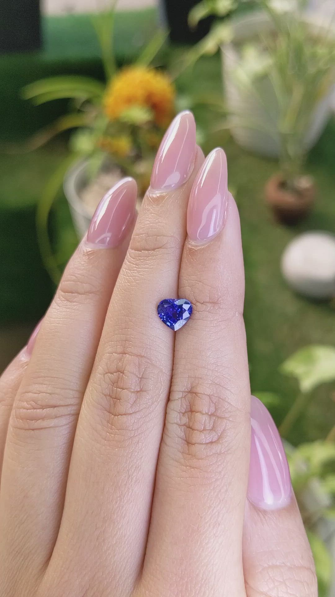 1.30 Ct. Blue Sapphire from Ceylon (Sri Lanka) Size Video