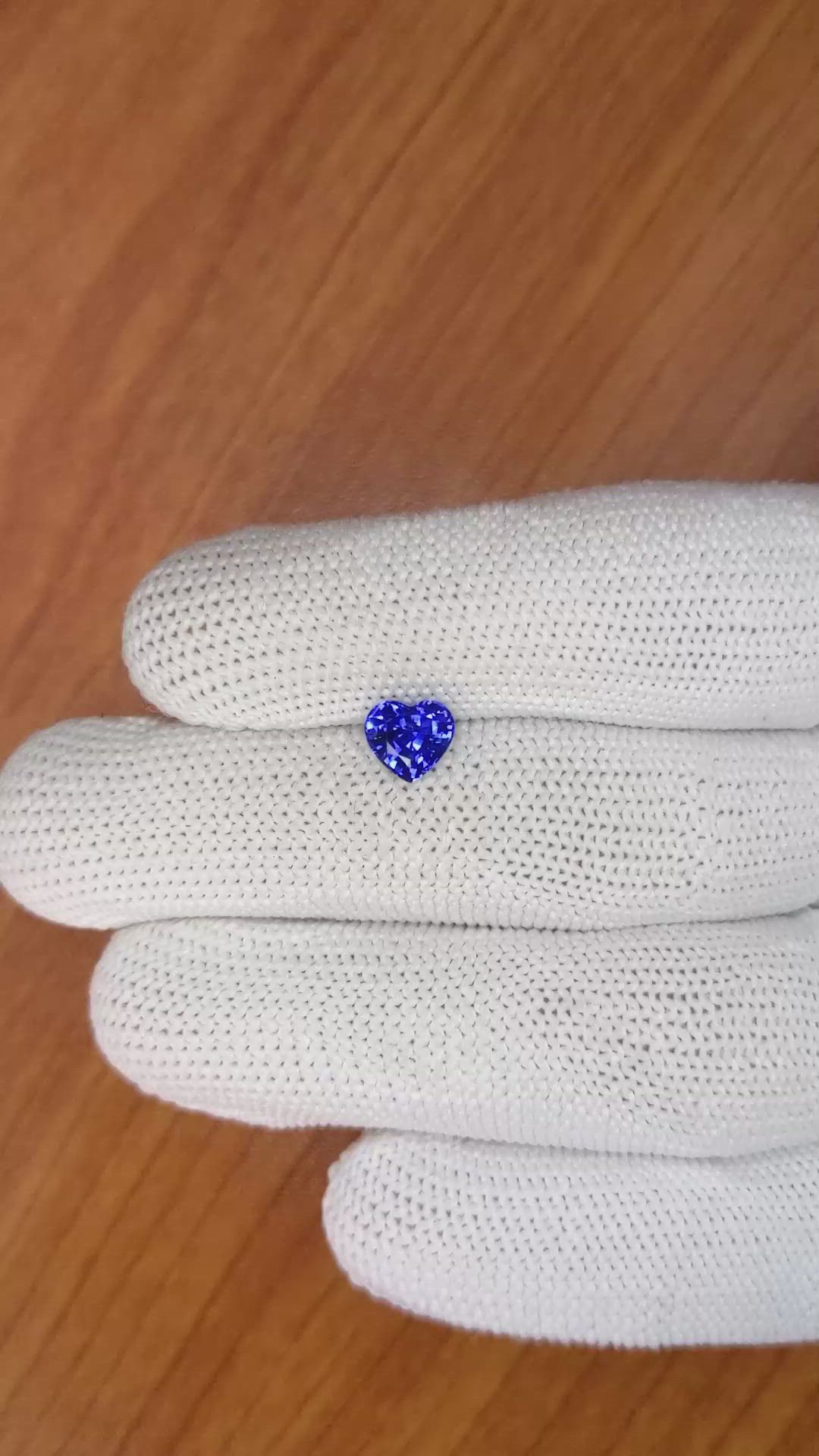 1.30 Ct. Blue Sapphire from Ceylon (Sri Lanka) Size Video