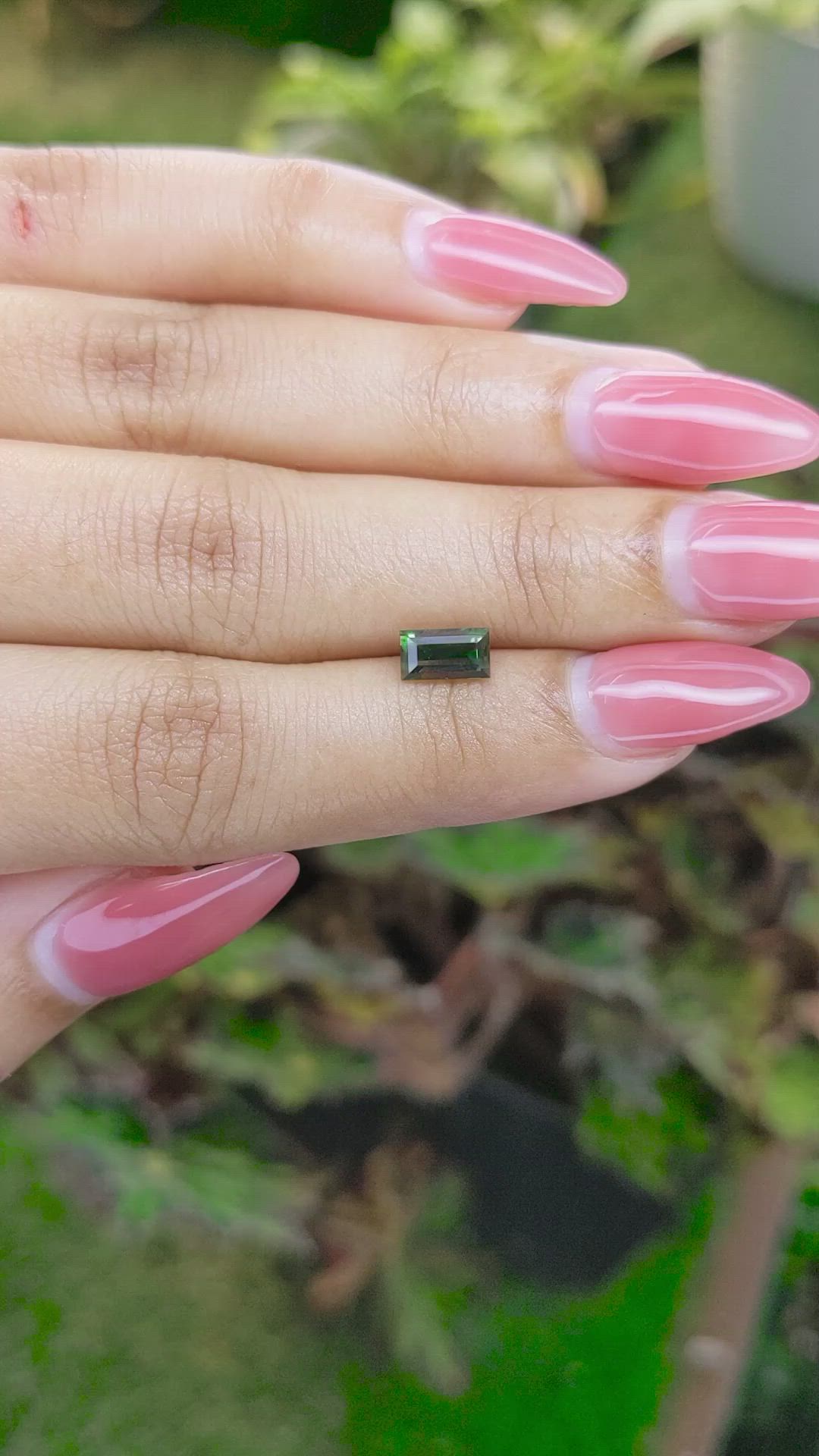 1.33 Ct. Green Sapphire from Madagascar Size Video