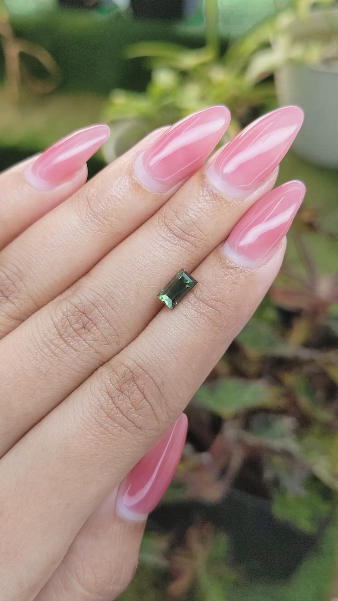 1.33 Ct. Green Sapphire from Madagascar Size Video