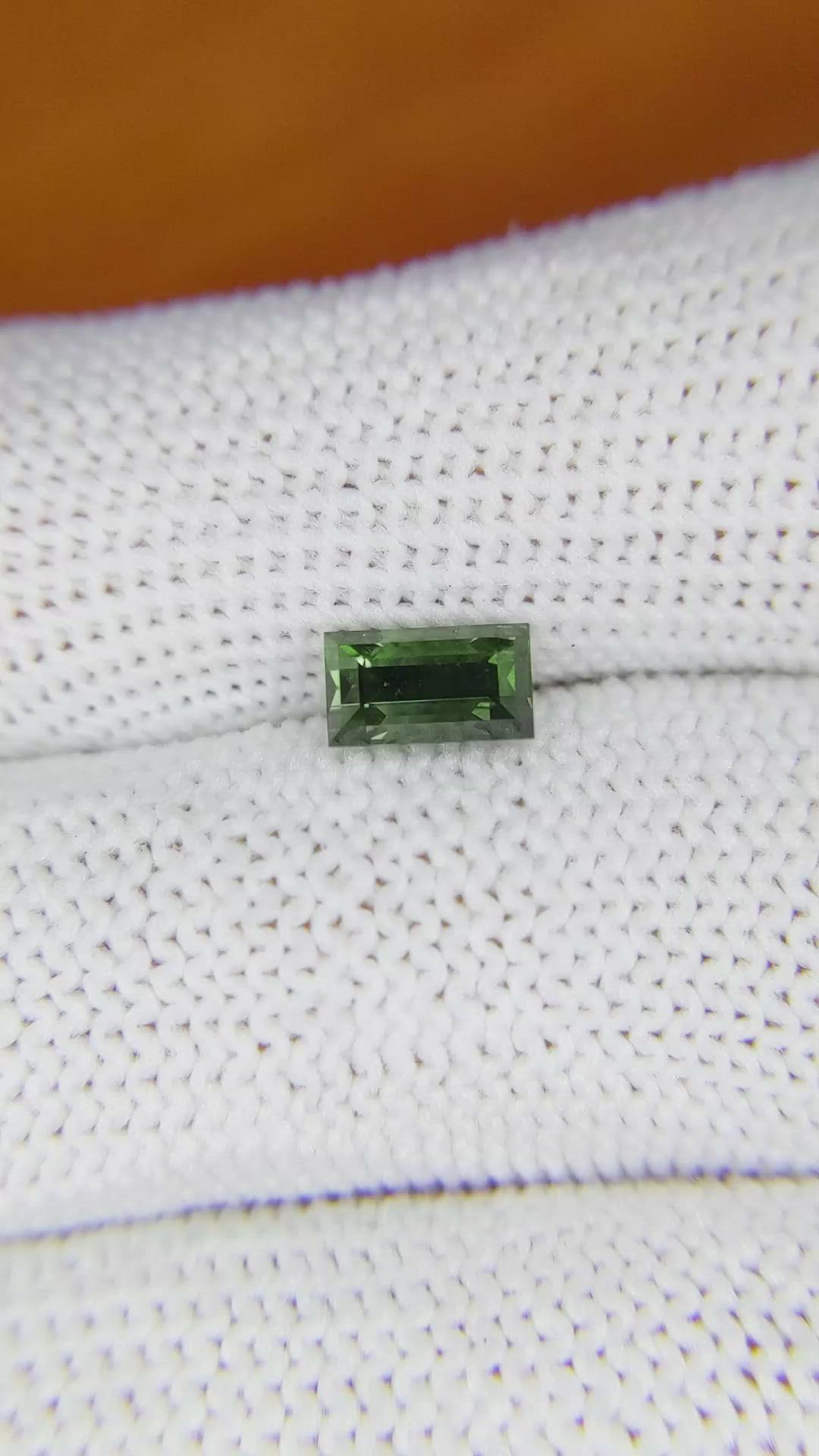 1.33 Ct. Green Sapphire from Madagascar Size Video