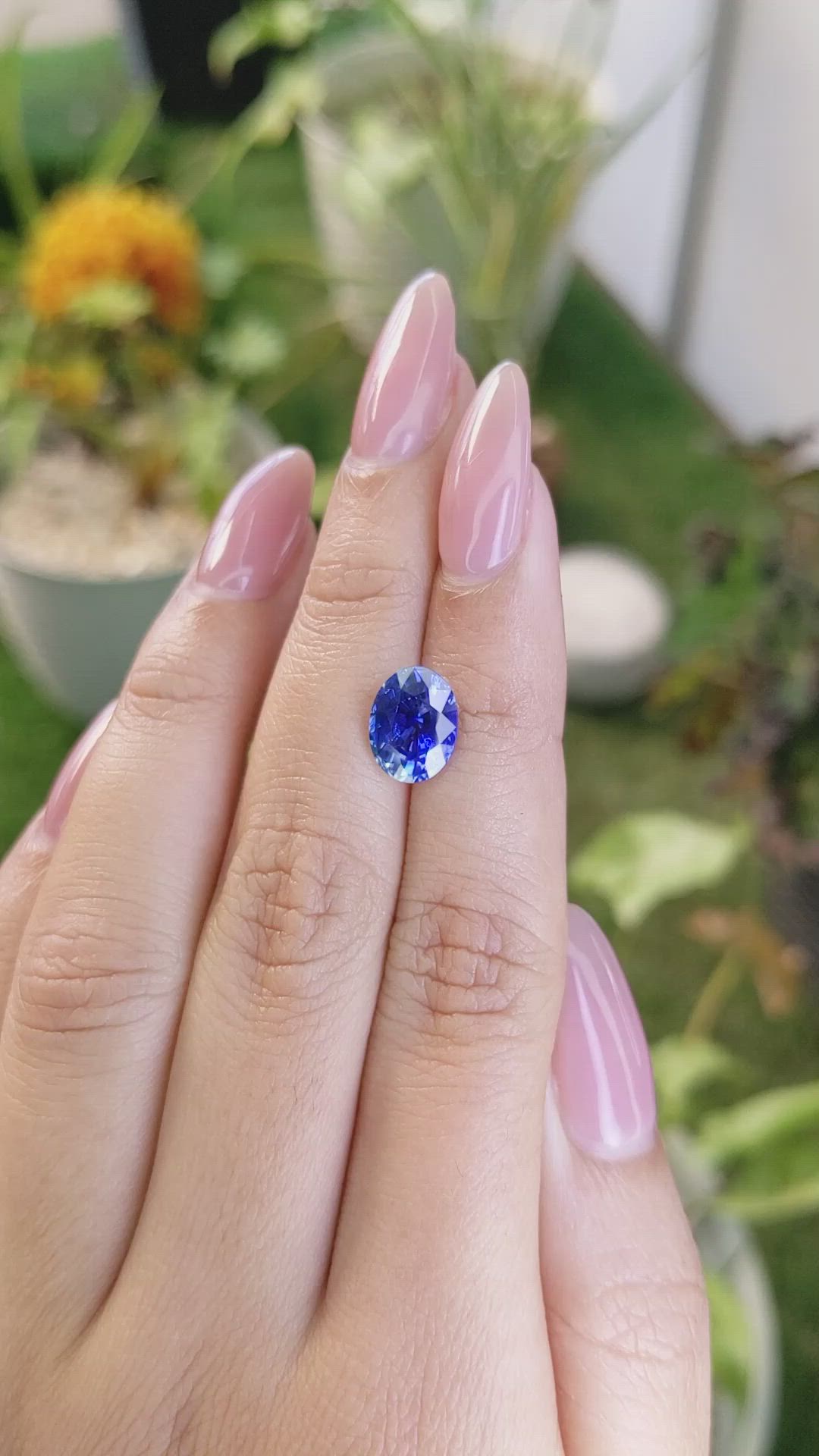 3.49 Ct. Blue Sapphire from Ceylon (Sri Lanka) Size Video