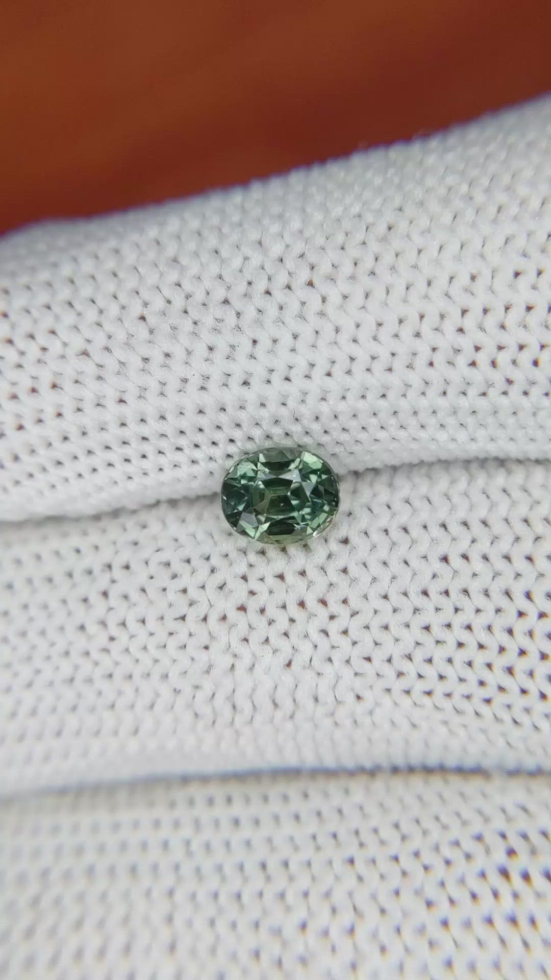 1.12 Ct. Green Sapphire from Madagascar Size Video