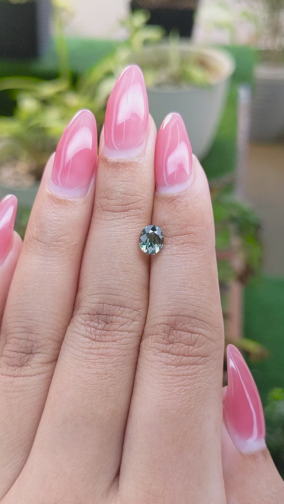 1.12 Ct. Green Sapphire from Madagascar Size Video