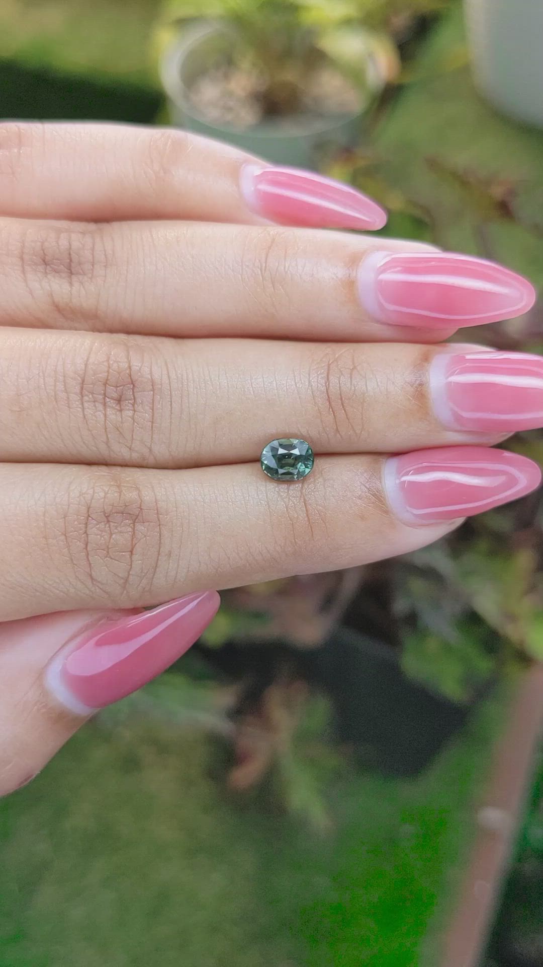 1.12 Ct. Green Sapphire from Madagascar Size Video