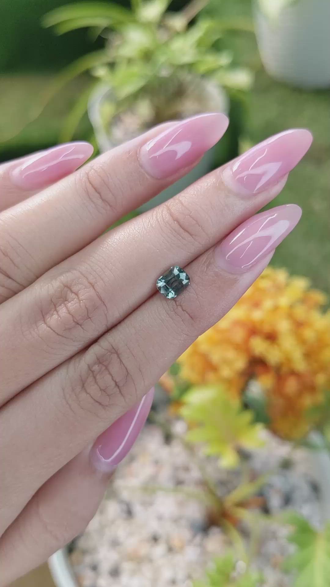 1.12 Ct. Green Sapphire from Madagascar Size Video