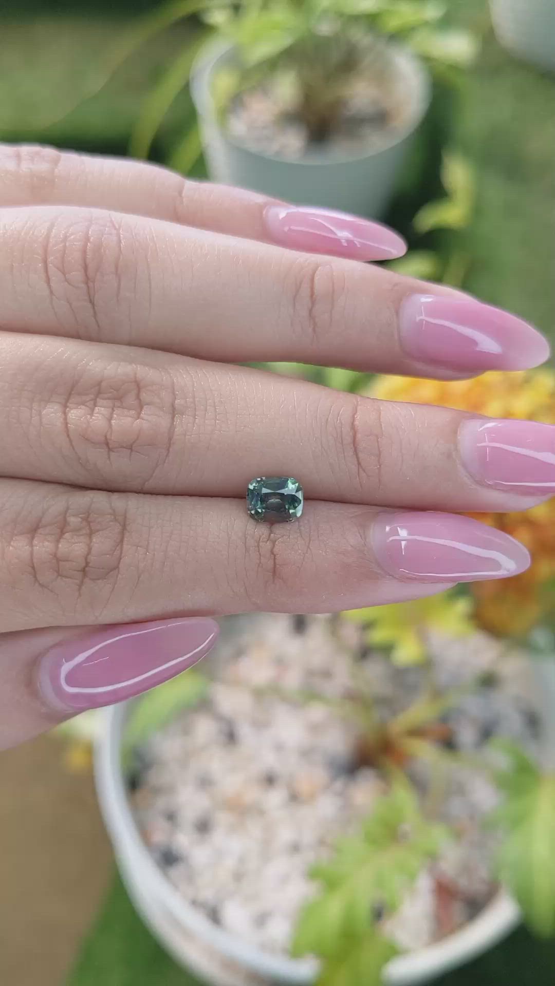 1.12 Ct. Green Sapphire from Madagascar Size Video