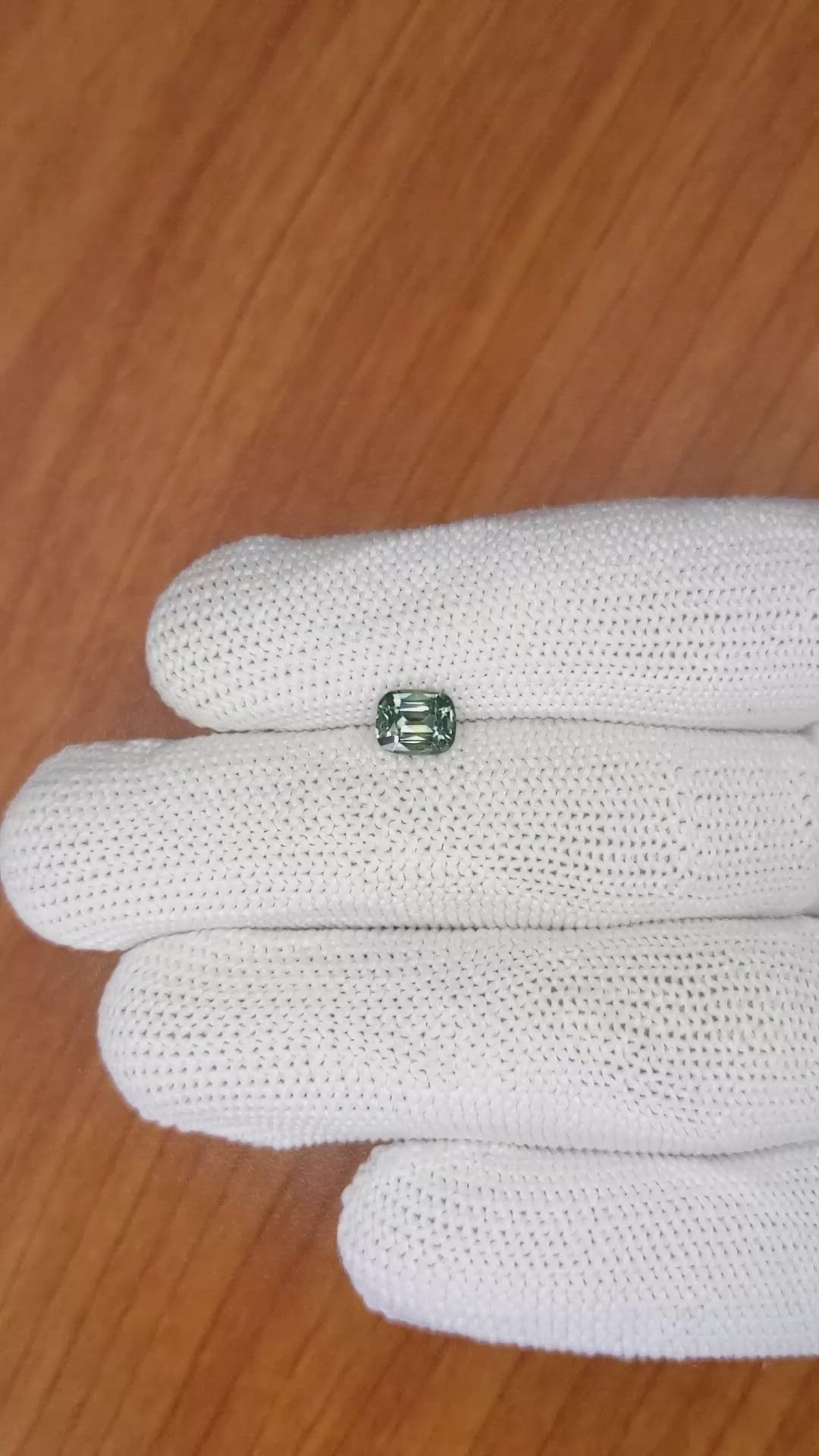 1.12 Ct. Green Sapphire from Madagascar Size Video