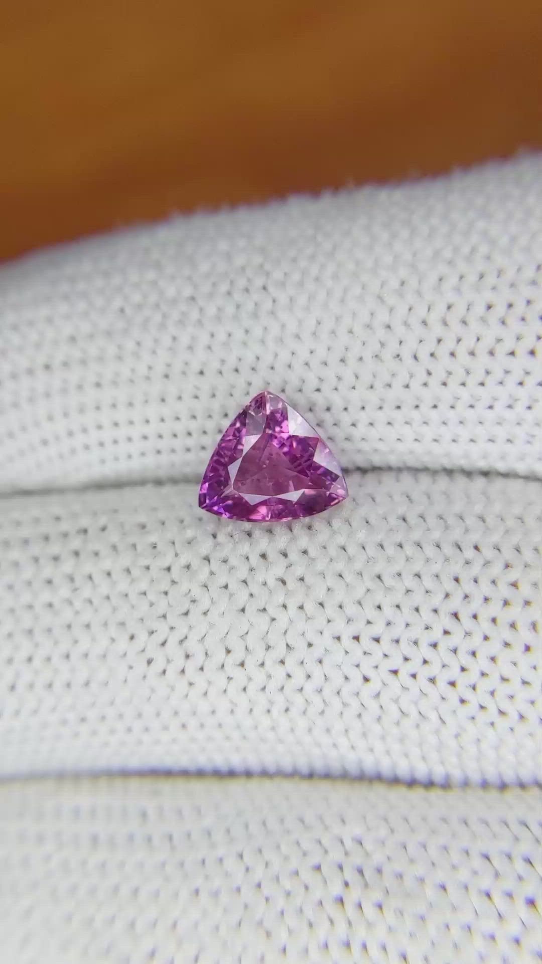 2.01 Ct. Pinkish Purple Sapphire from Ceylon (Sri Lanka) Size Video