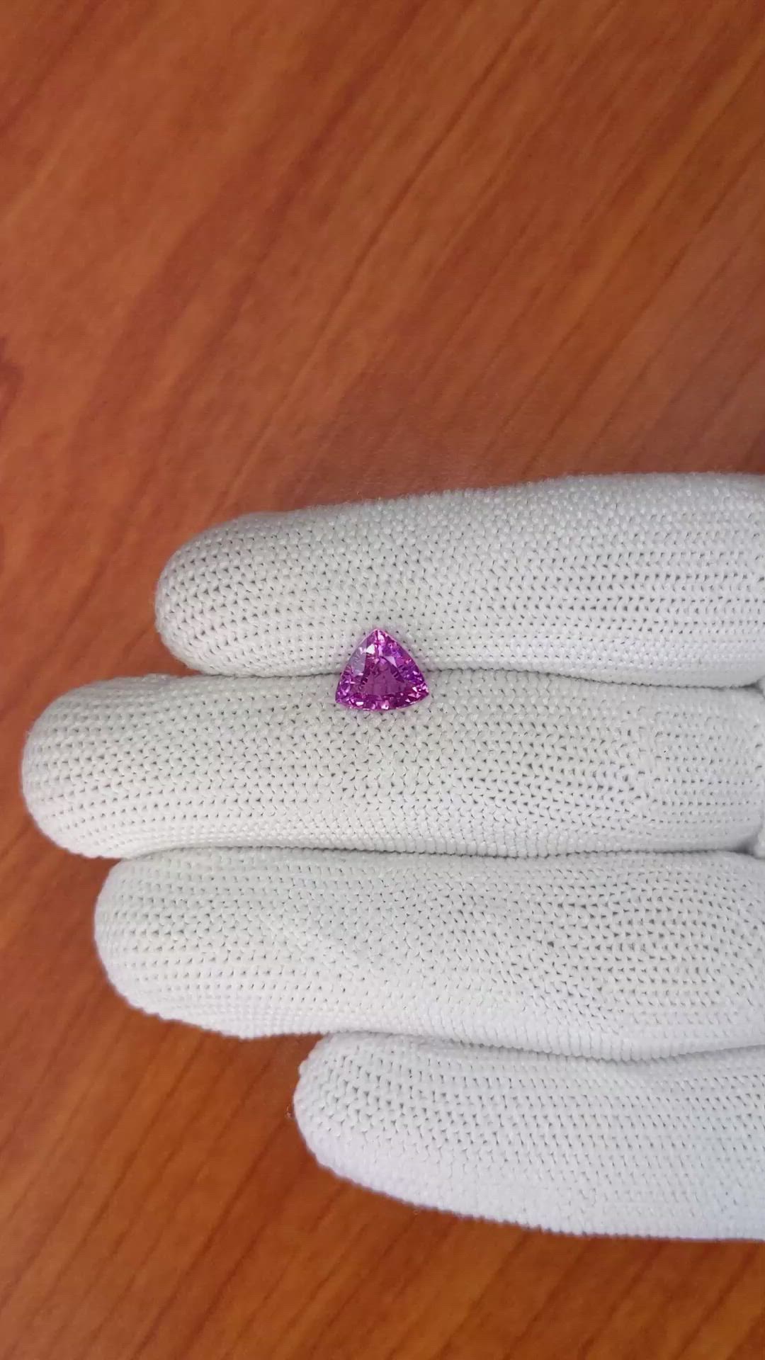 2.01 Ct. Pinkish Purple Sapphire from Ceylon (Sri Lanka) Size Video