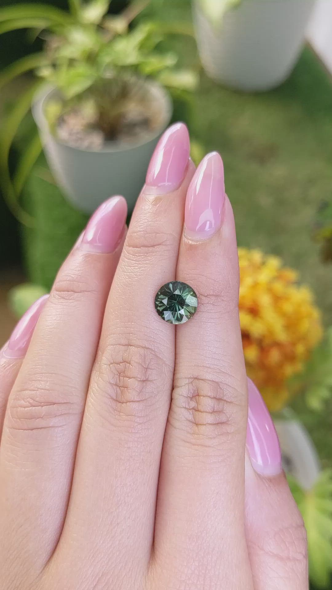 3.16 Ct. Yellowish Green Sapphire from Madagascar Size Video