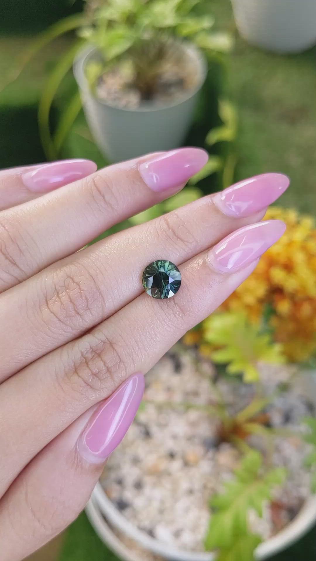 3.16 Ct. Yellowish Green Sapphire from Madagascar Size Video
