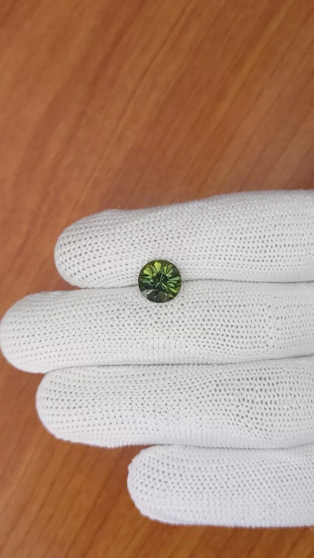3.16 Ct. Yellowish Green Sapphire from Madagascar Size Video