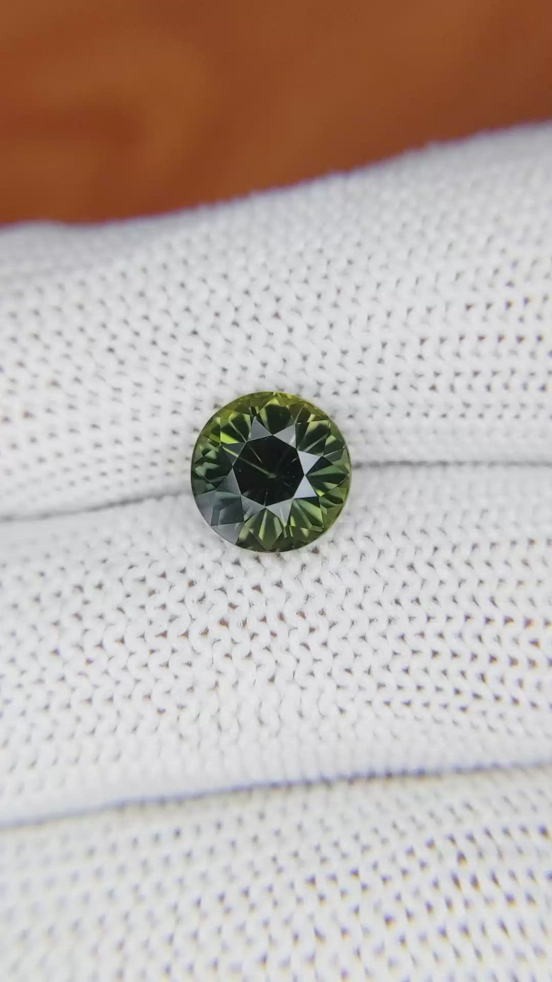 3.16 Ct. Yellowish Green Sapphire from Madagascar Size Video
