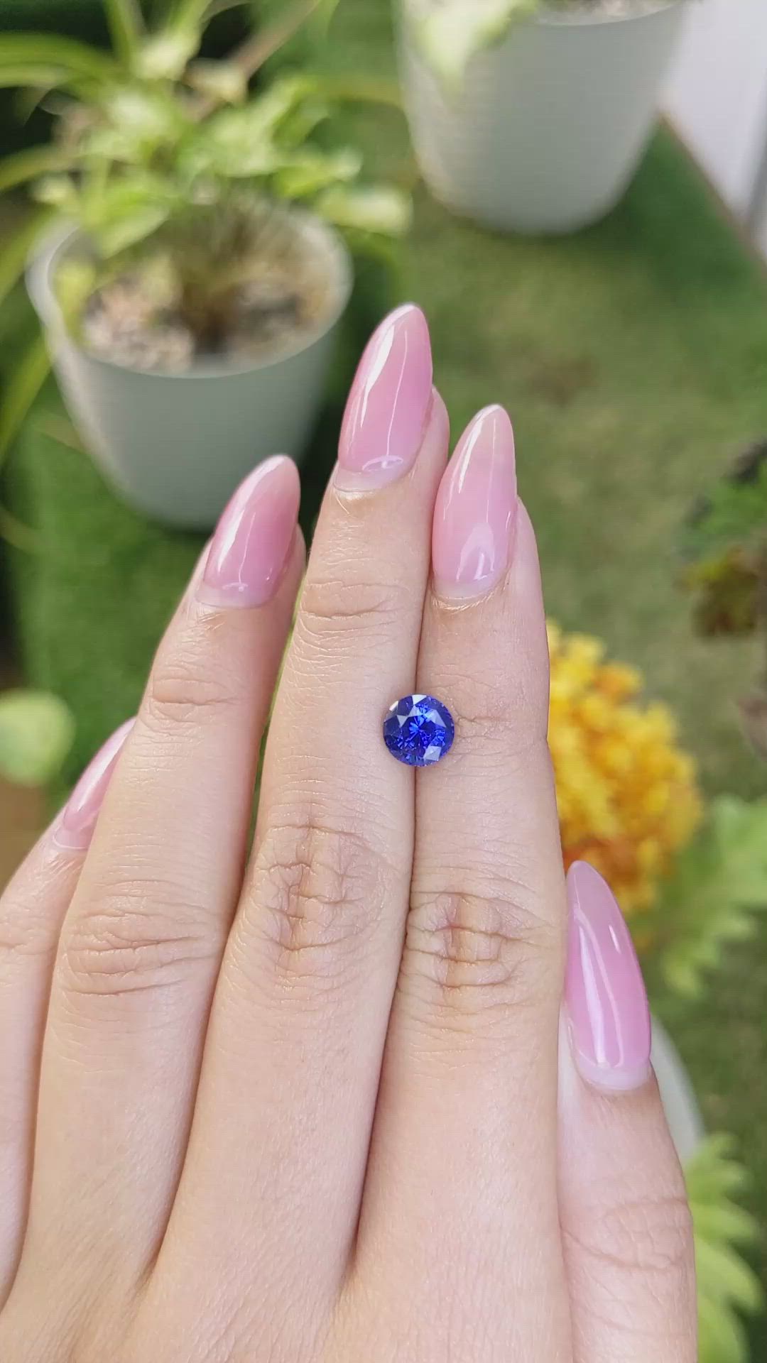 1.82 Ct. Blue Sapphire from Ceylon (Sri Lanka) Size Video