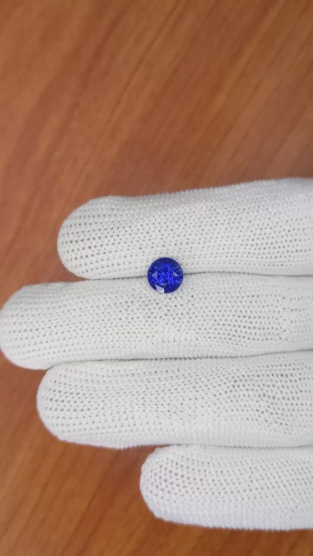 1.82 Ct. Blue Sapphire from Ceylon (Sri Lanka) Size Video