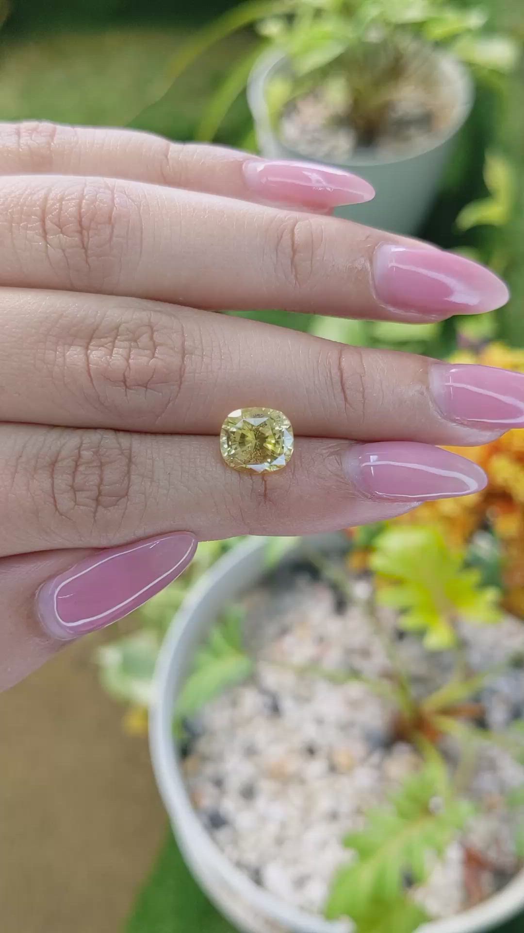 4.17 Ct. Yellow Sapphire from Ceylon (Sri Lanka) Size Video