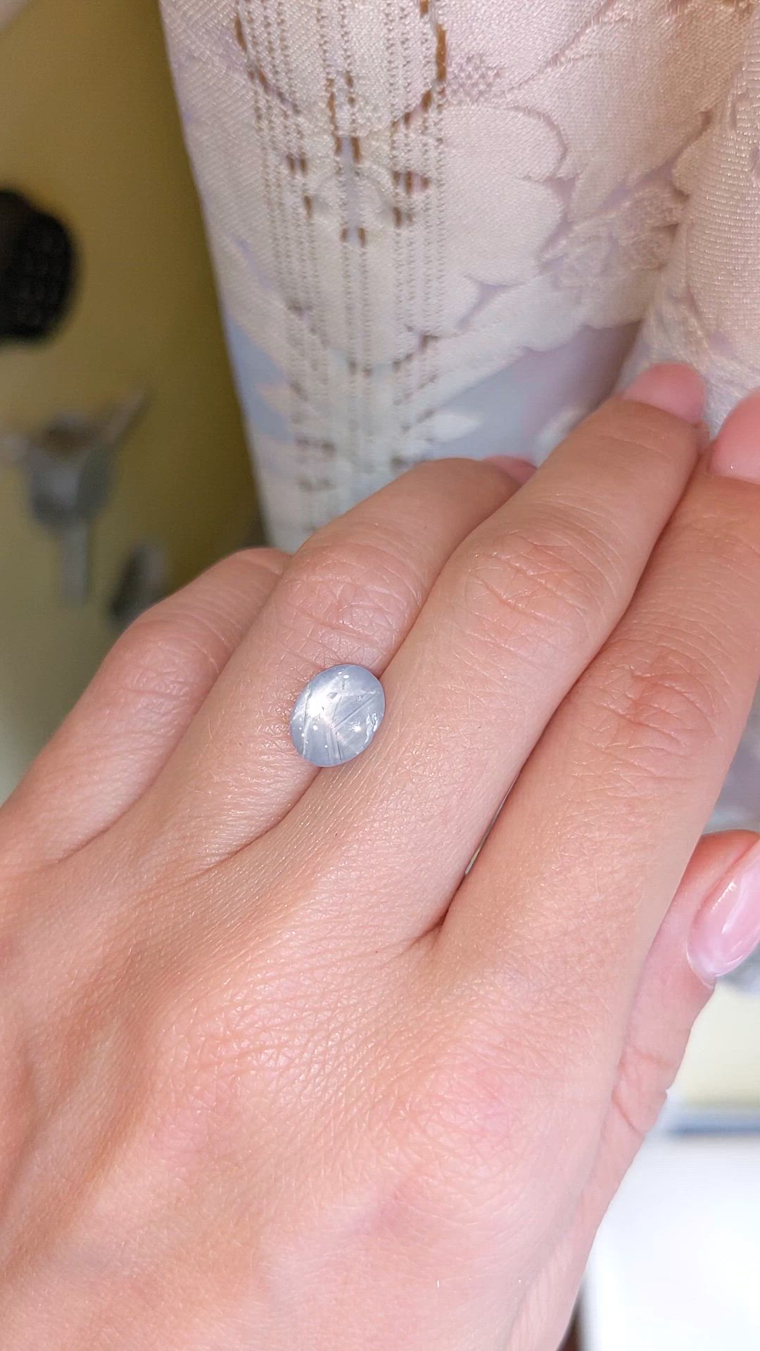 3.17 Ct. Grey Star Sapphire from Ceylon (Sri Lanka) Size Video