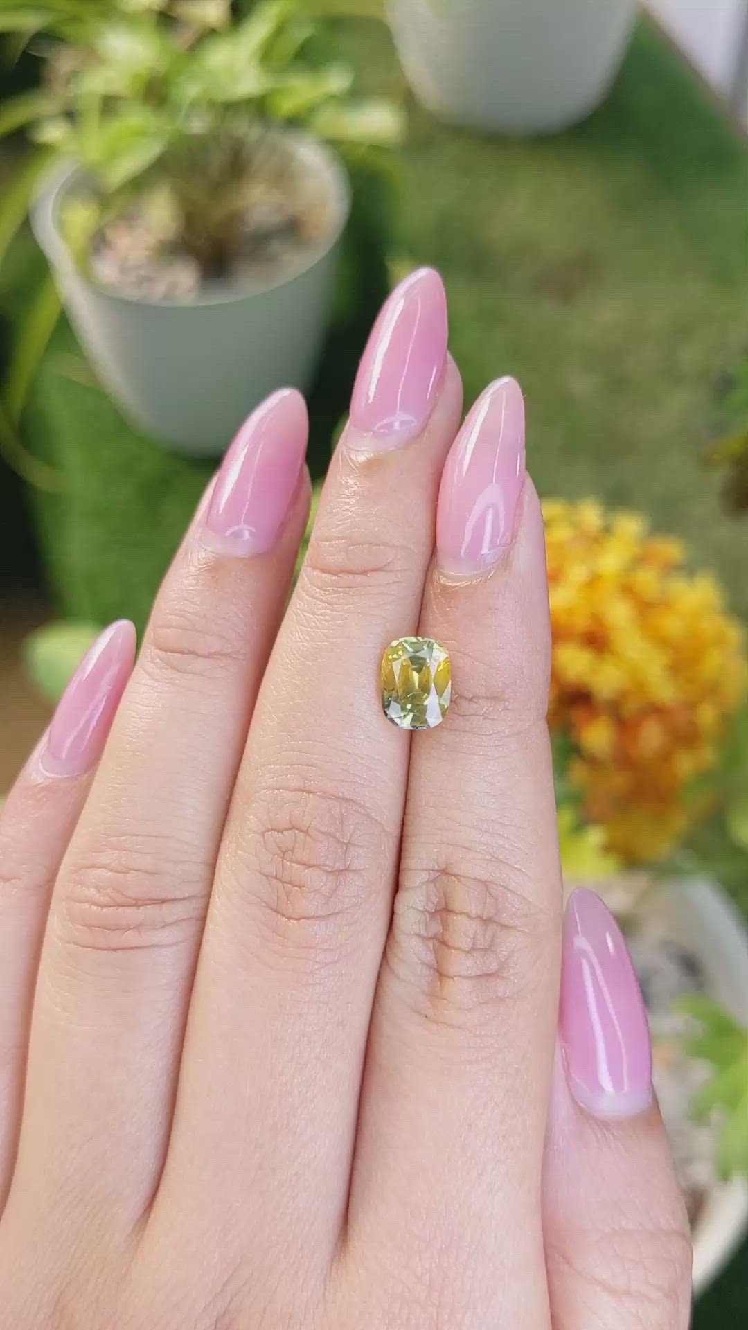2.58 Ct. Bi Color Sapphire from Ceylon (Sri Lanka) Size Video