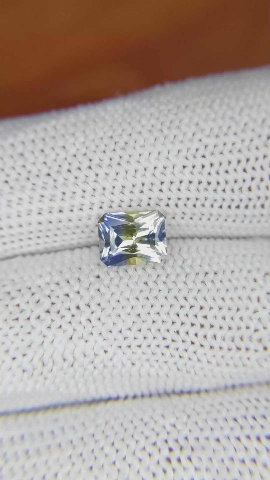 1.38 Ct. Bi Color Sapphire from Ceylon (Sri Lanka) Size Video