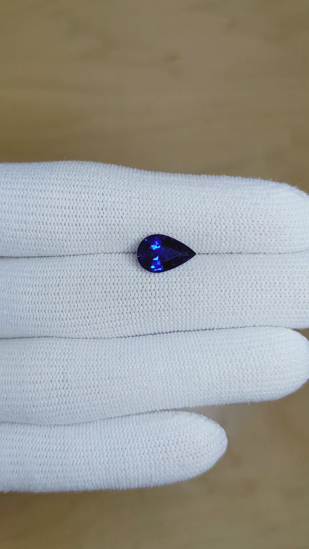 2.69 Ct. Blue Sapphire from Ceylon (Sri Lanka) Size Video
