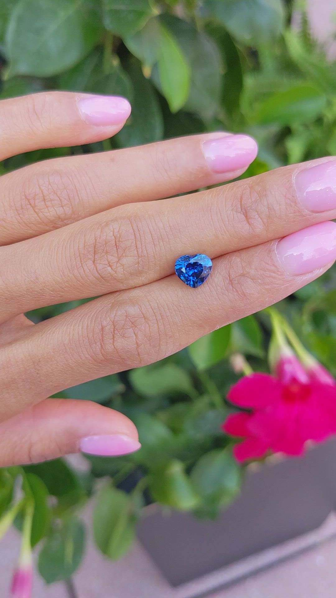 2.16 Ct. Blue Sapphire from Ceylon (Sri Lanka) Size Video