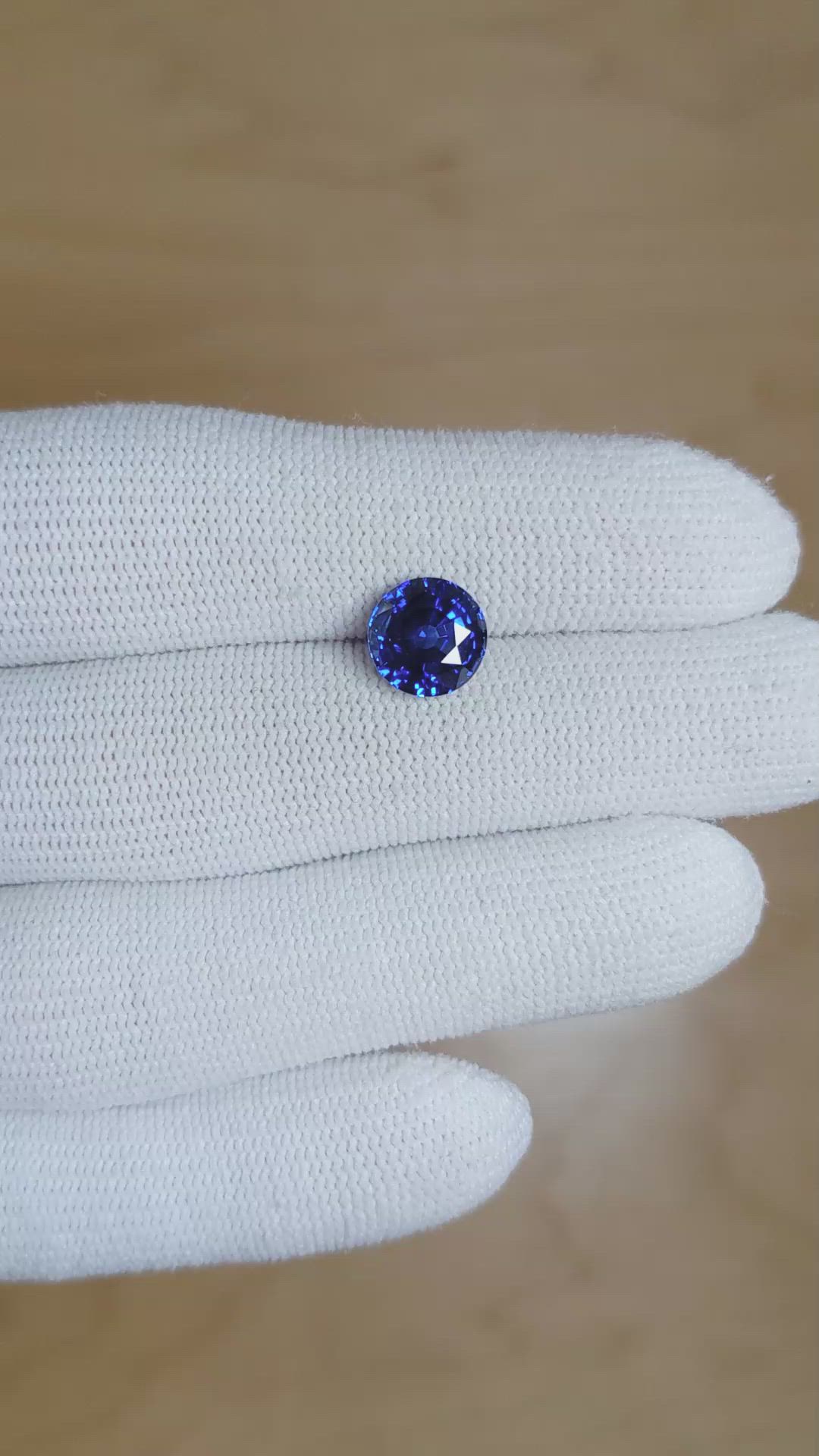 3.43 Ct. Blue Sapphire from Madagascar Size Video