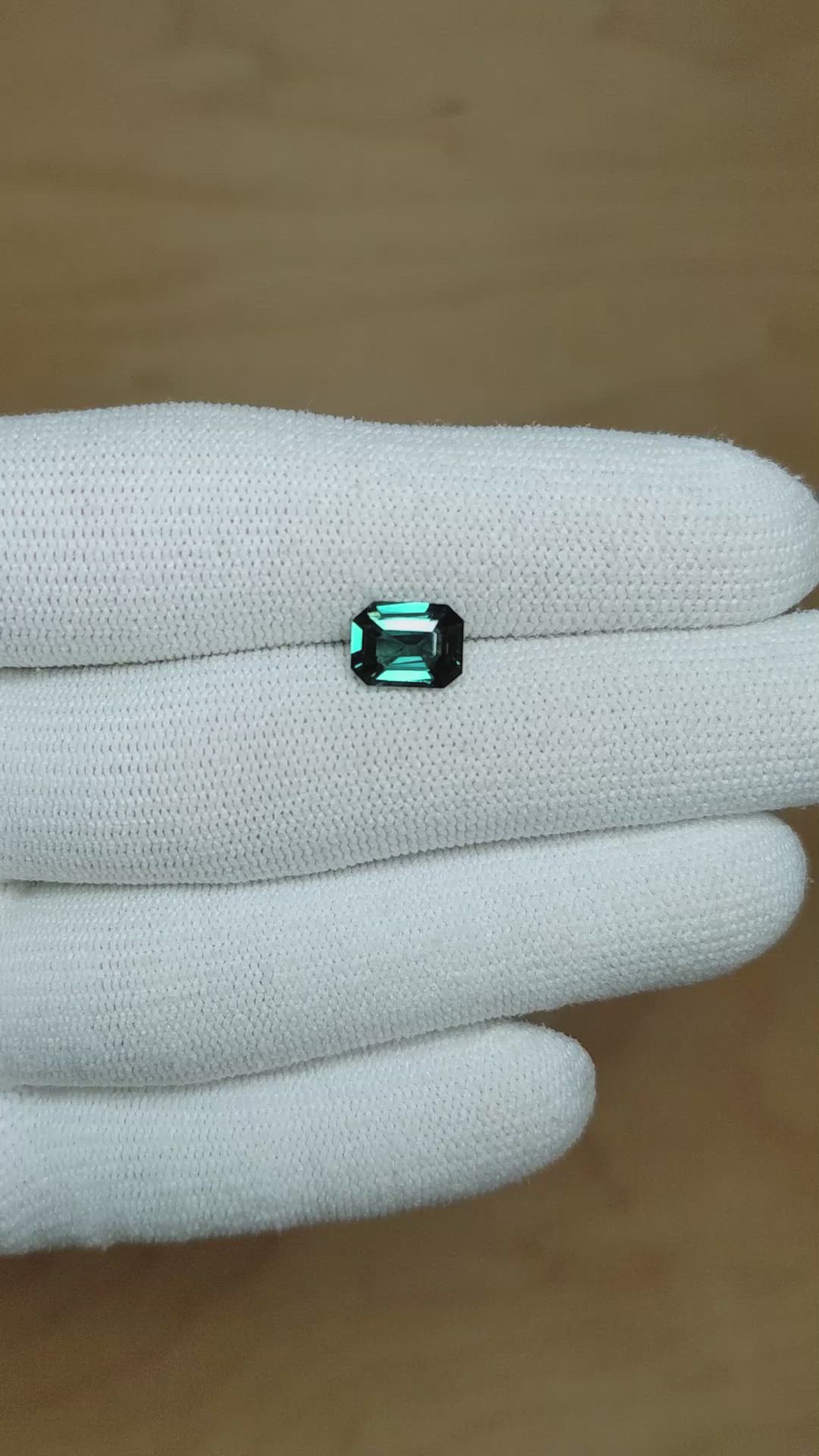 1.94 Ct. Greenish Blue Sapphire from Ceylon (Sri Lanka) Size Video