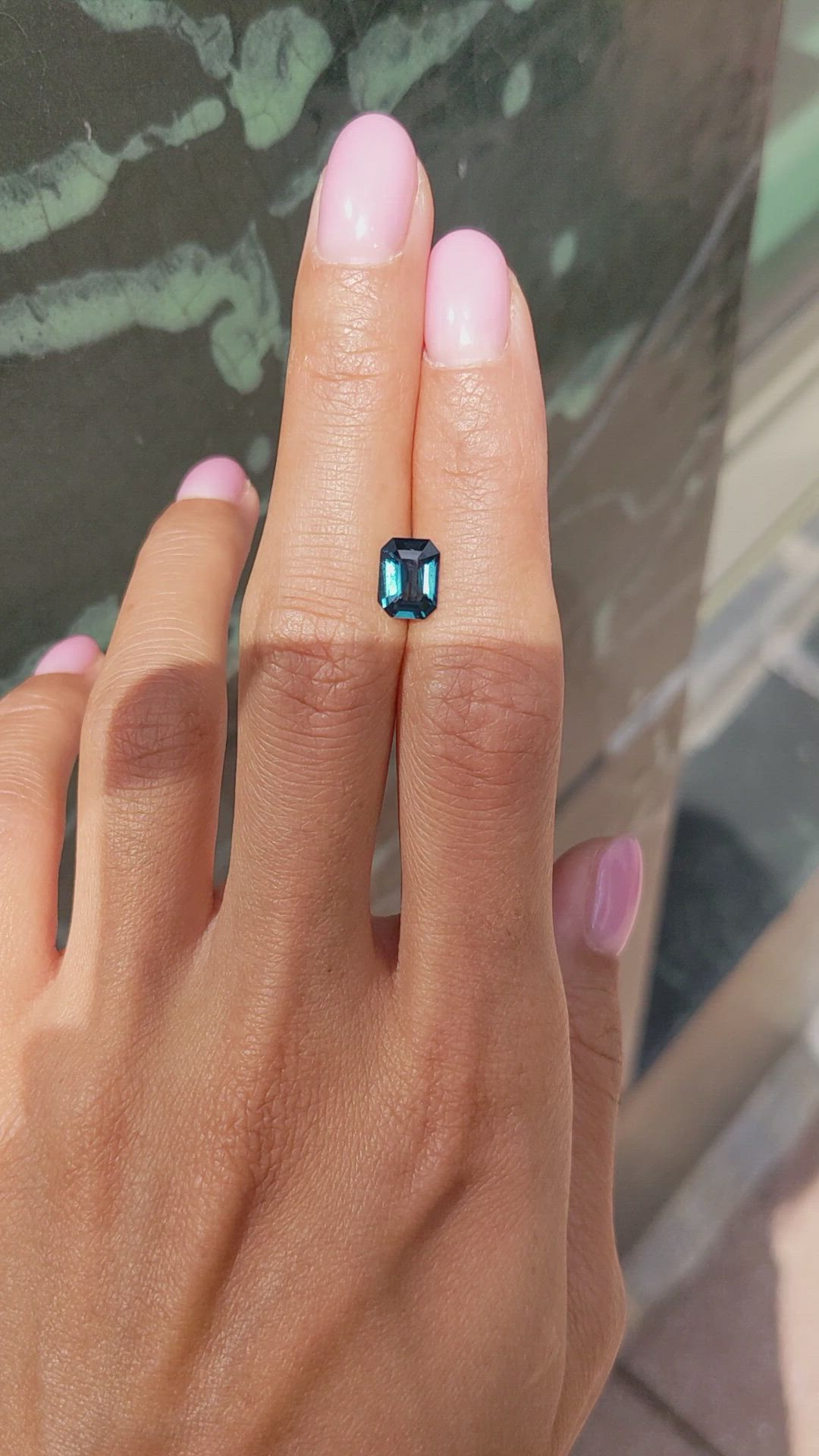 1.94 Ct. Greenish Blue Sapphire from Ceylon (Sri Lanka) Size Video