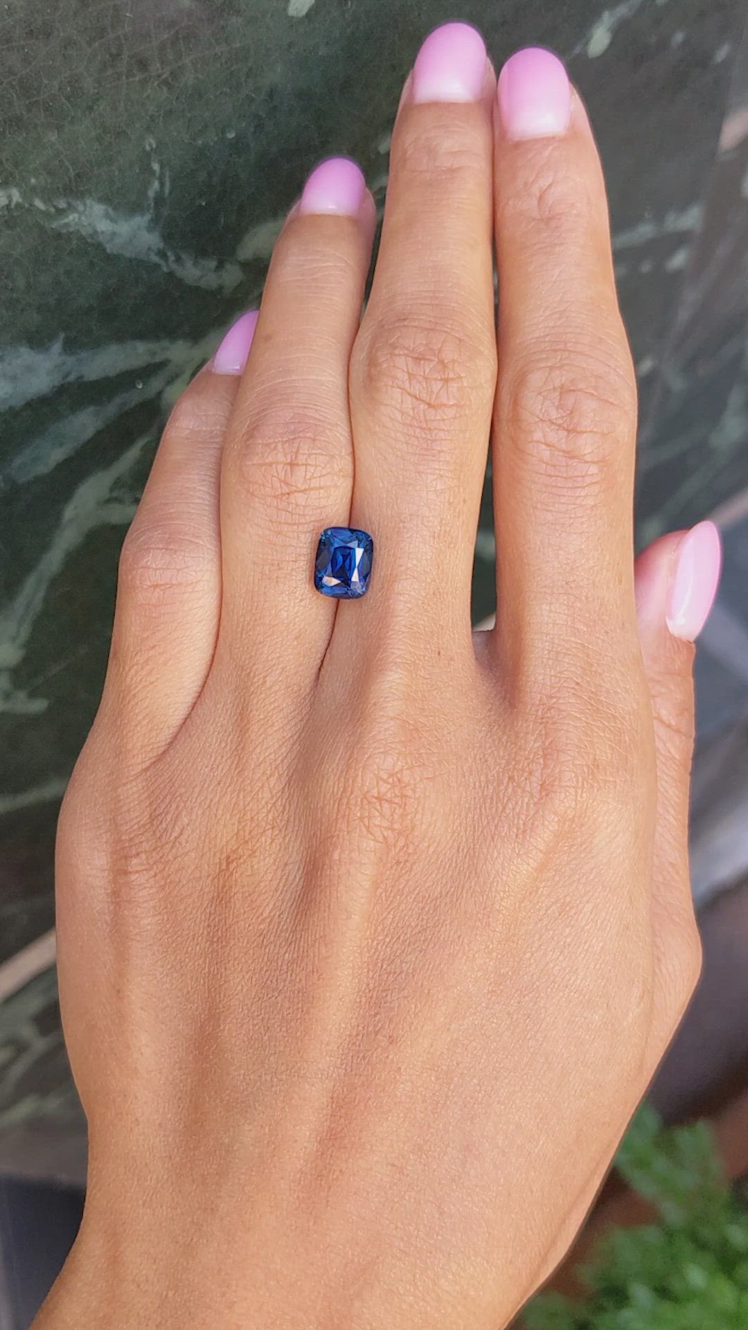 3.07 Ct. Greenish Blue Sapphire from Ceylon (Sri Lanka) Size Video