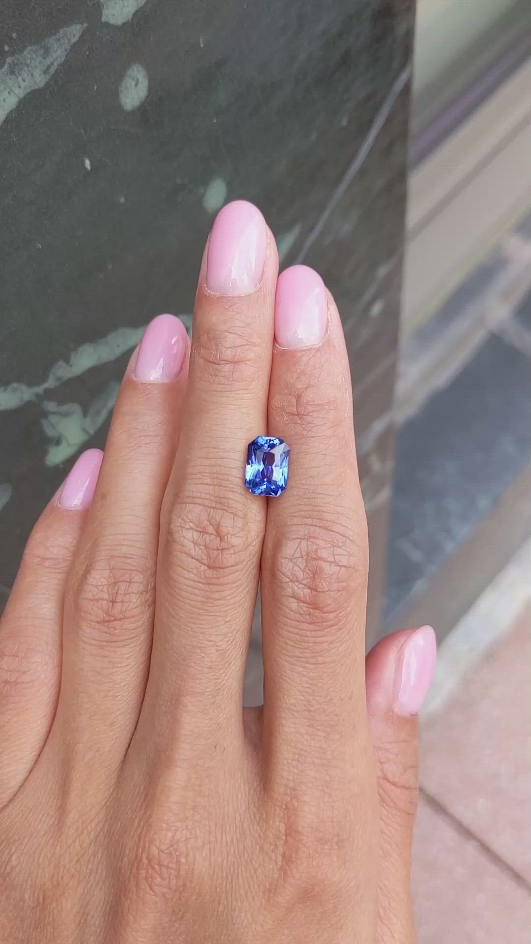 3.02 Ct. Blue Sapphire from Ceylon (Sri Lanka) Size Video