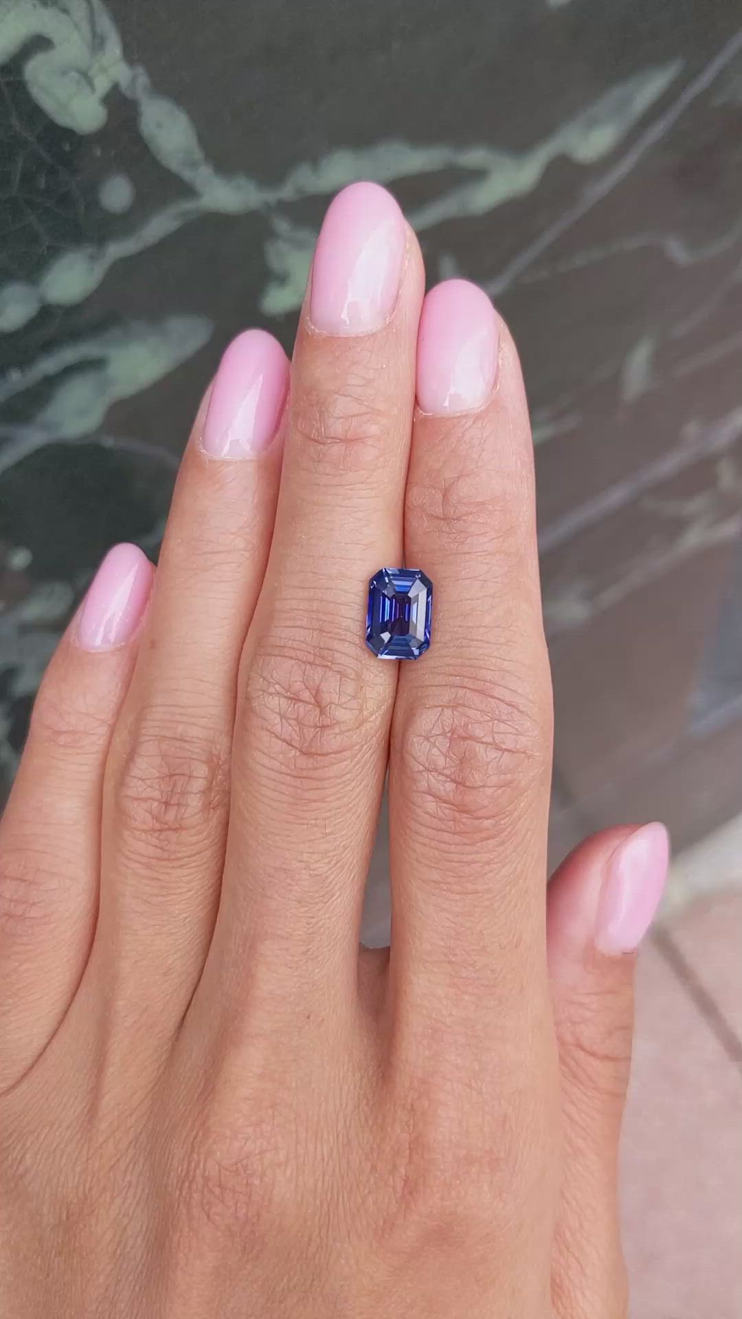 3.07 Ct. Blue Sapphire from Ceylon (Sri Lanka) Size Video