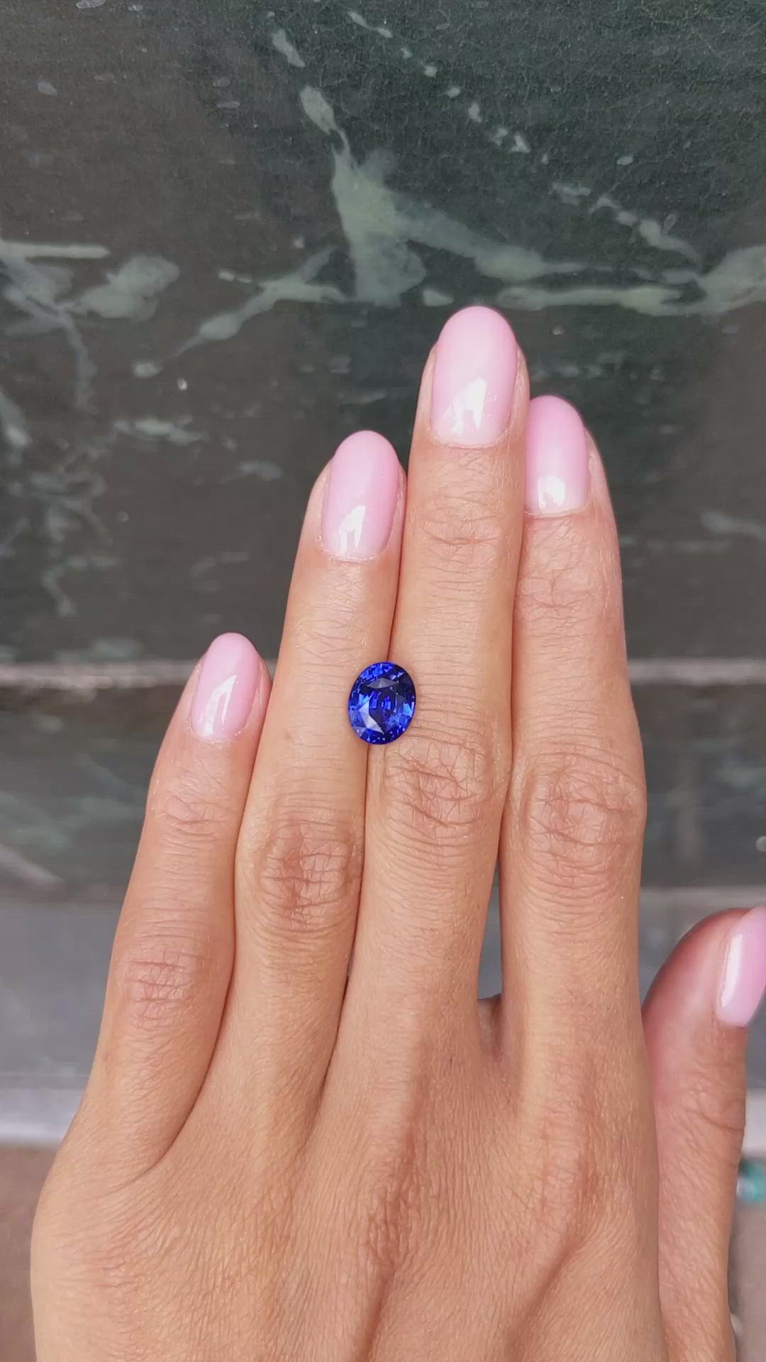 3.00 Ct. Blue Sapphire from Ceylon (Sri Lanka) Size Video