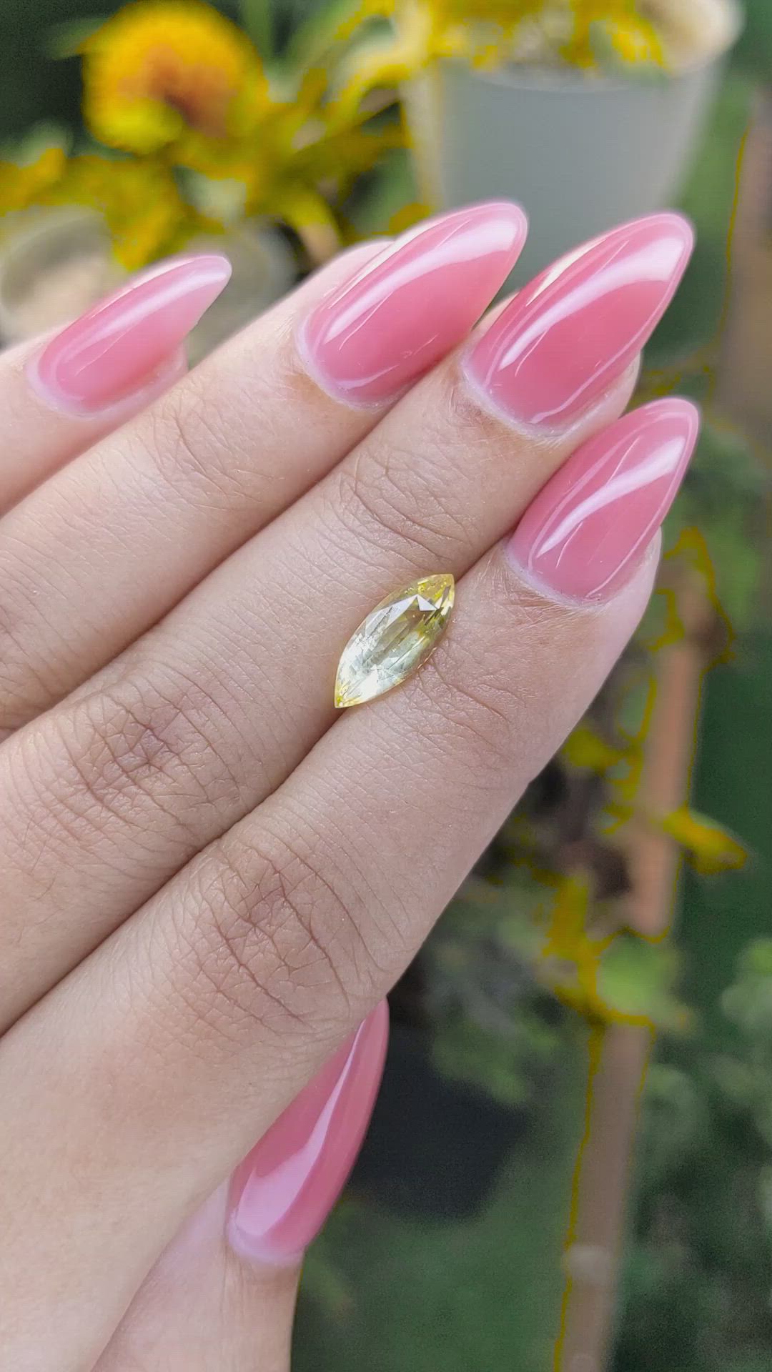 2.13 Ct. Yellow Sapphire from Ceylon (Sri Lanka) Size Video