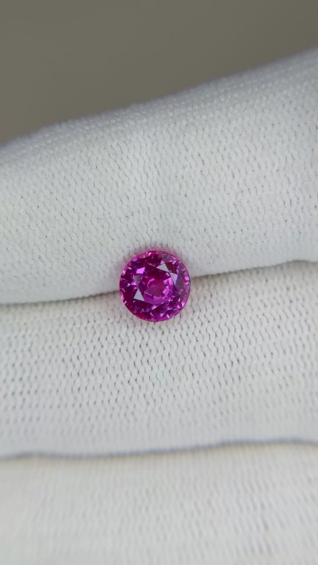 2.20 Ct. Pink Sapphire from Ceylon (Sri Lanka) Size Video