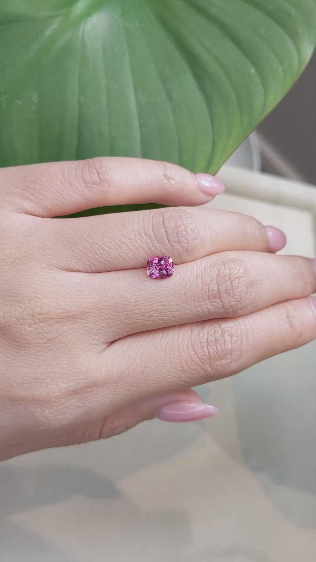 1.62 Ct. Pink Sapphire from Ceylon (Sri Lanka) Size Video