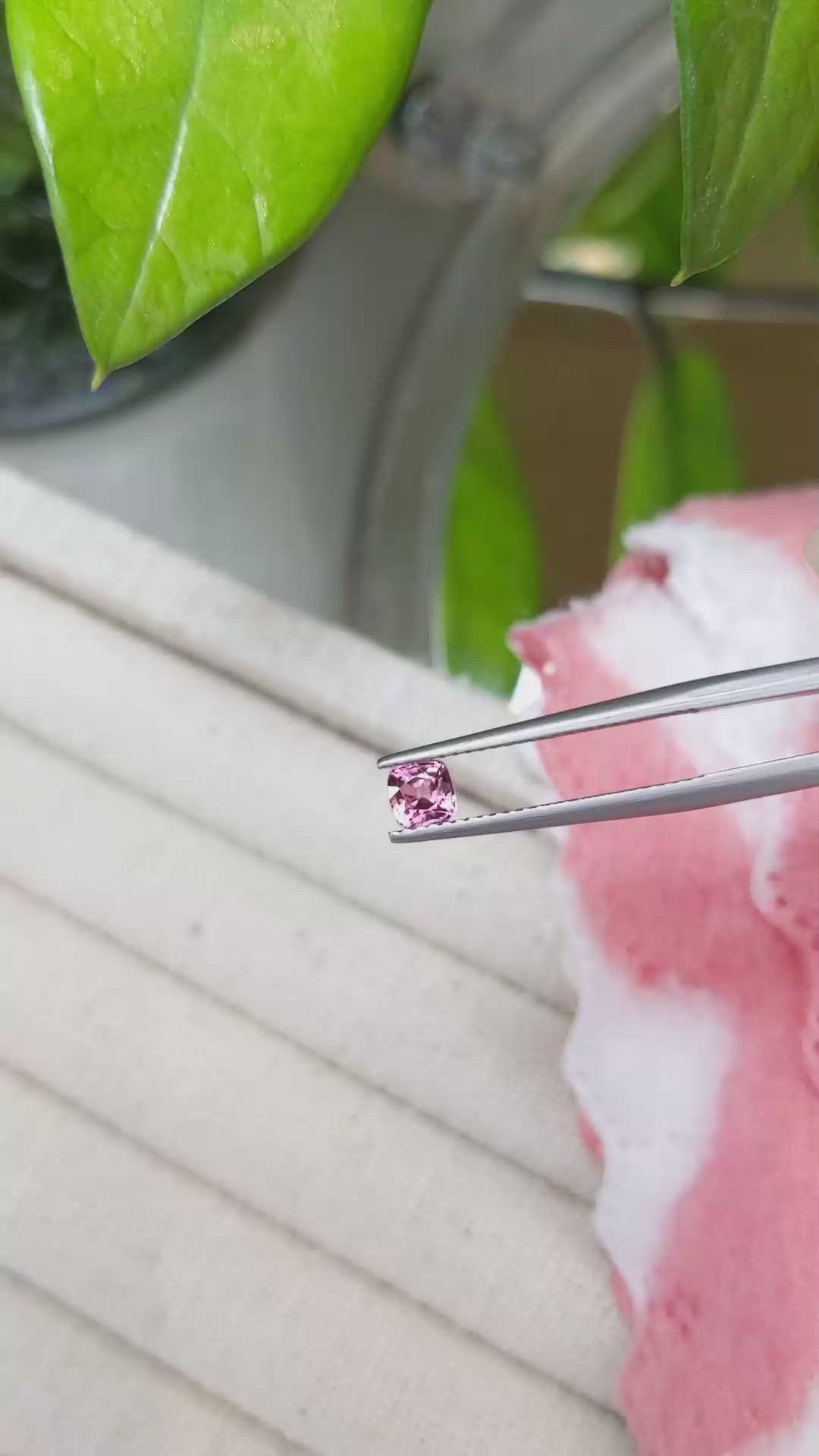 0.58 Ct. Pink Sapphire from Ceylon (Sri Lanka) Size Video