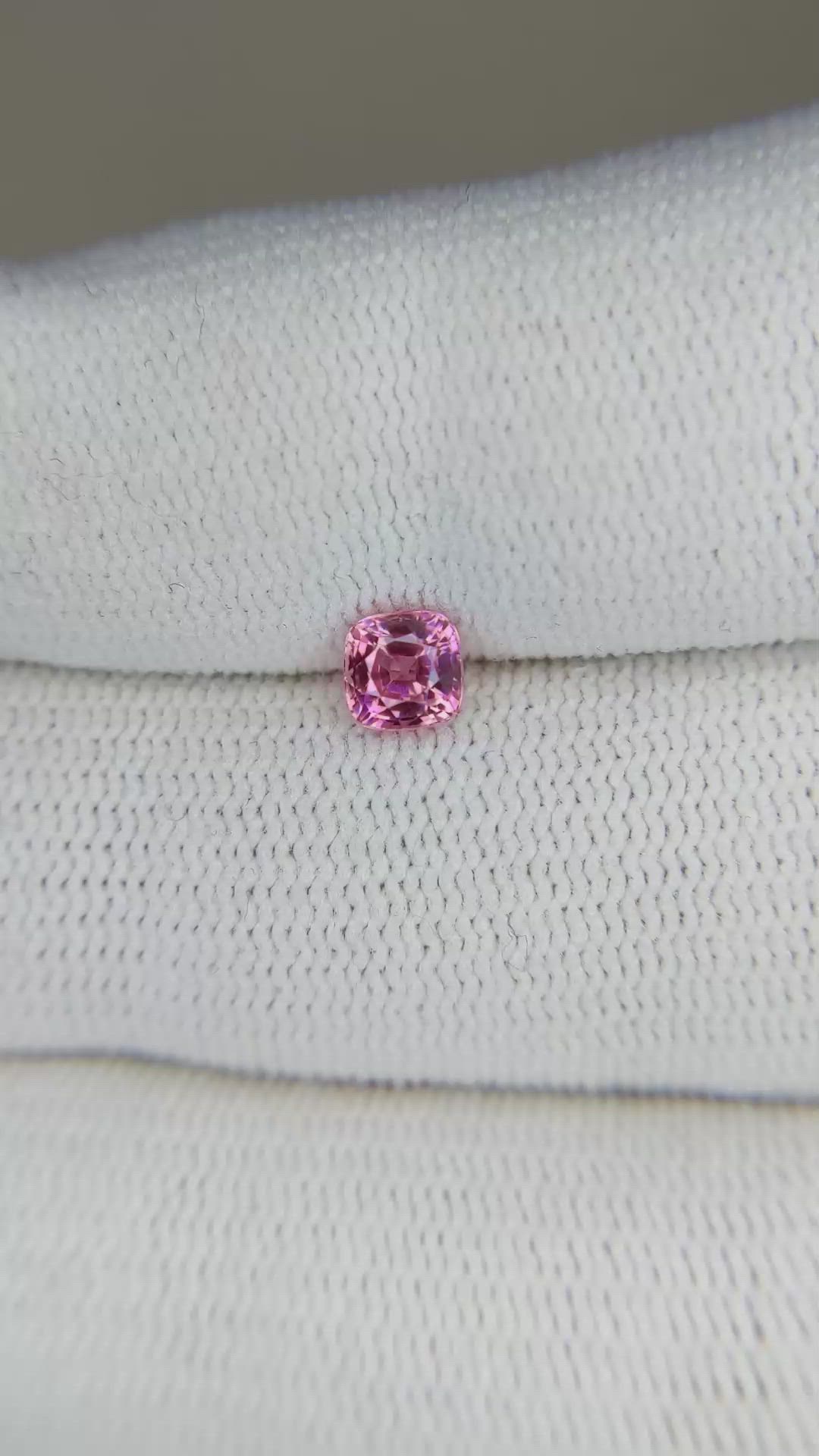 0.58 Ct. Pink Sapphire from Ceylon (Sri Lanka) Size Video