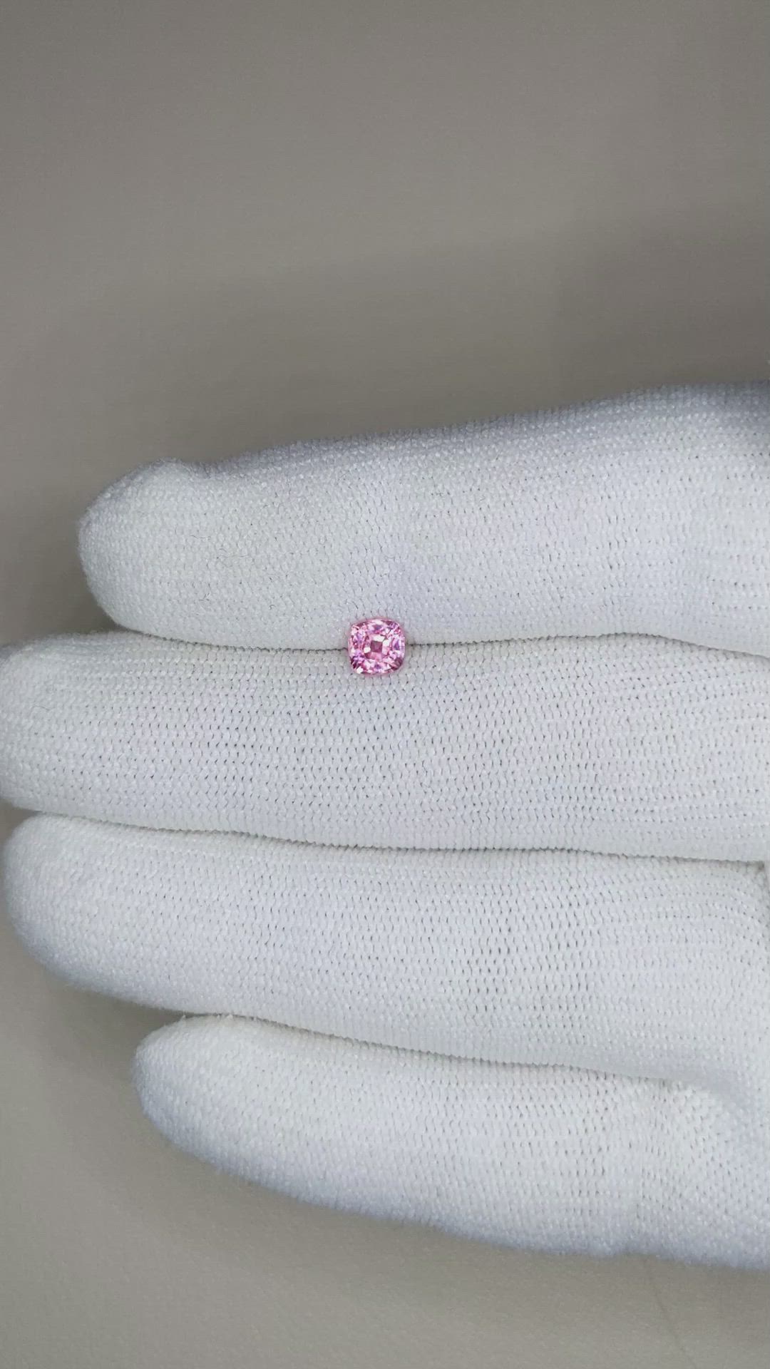 0.58 Ct. Pink Sapphire from Ceylon (Sri Lanka) Size Video