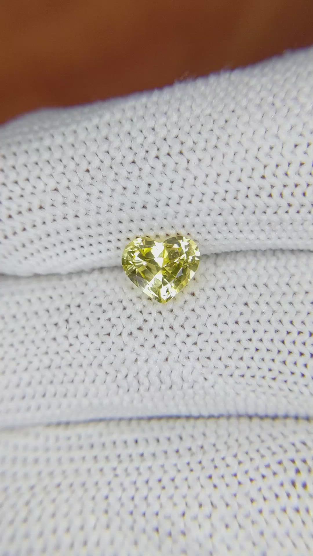 1.37 Ct. Yellow Sapphire from Ceylon (Sri Lanka) Size Video