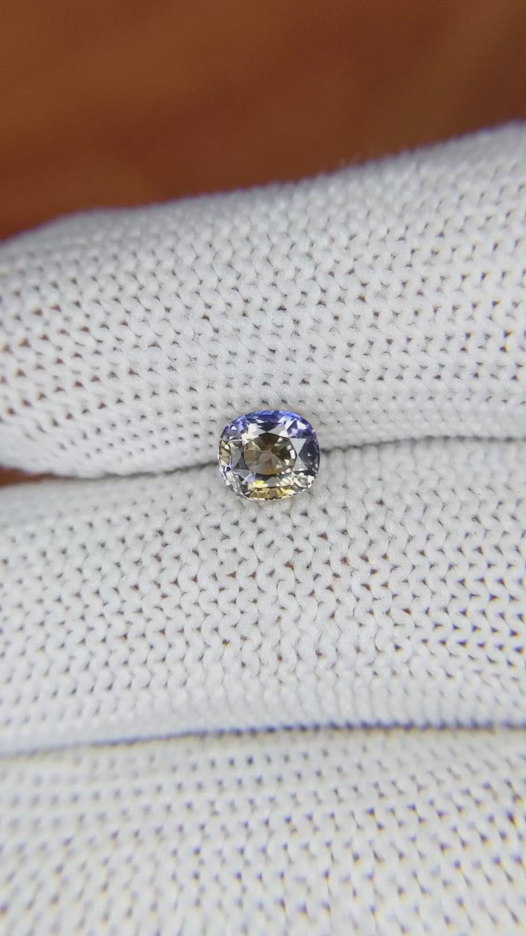 1.09 Ct. Bi Color Sapphire from Ceylon (Sri Lanka) Size Video