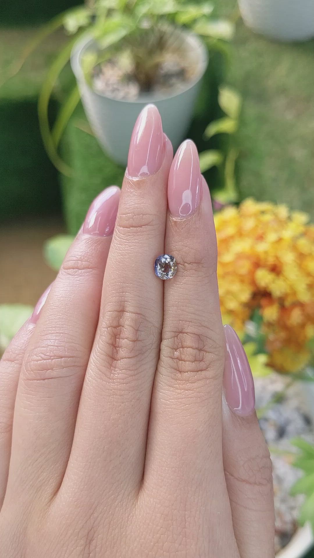 1.09 Ct. Bi Color Sapphire from Ceylon (Sri Lanka) Size Video