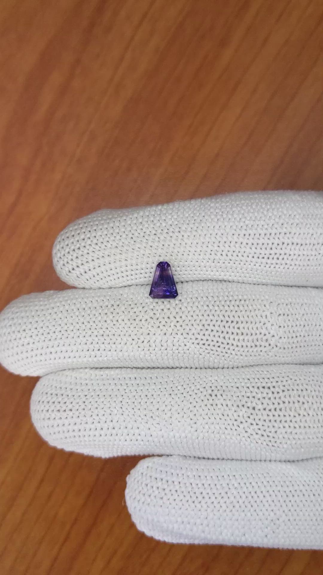 0.97 Ct. Bluish Purple Sapphire from Ceylon (Sri Lanka) Size Video