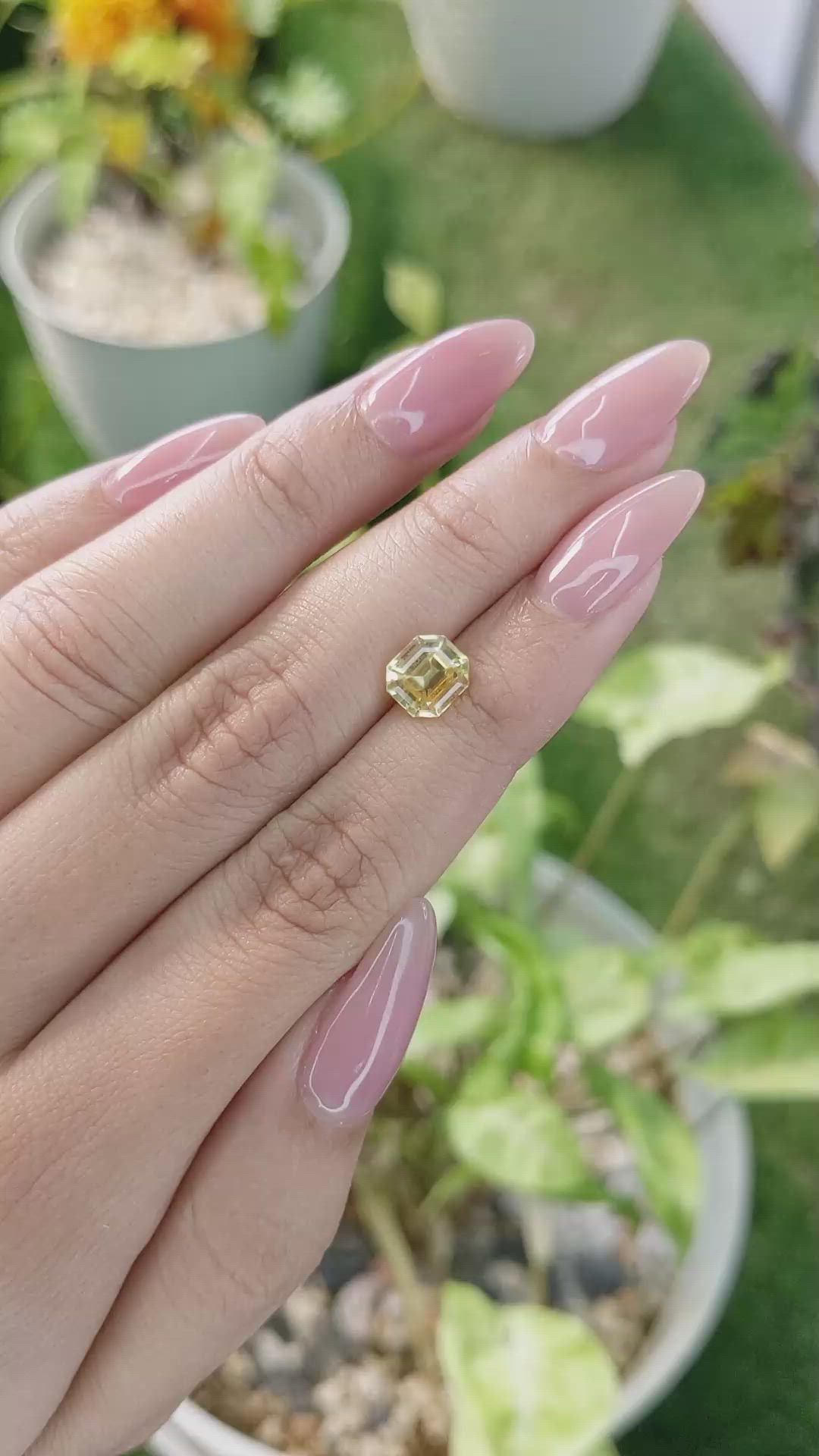 1.93 Ct. Yellow Sapphire from Ceylon (Sri Lanka) Size Video
