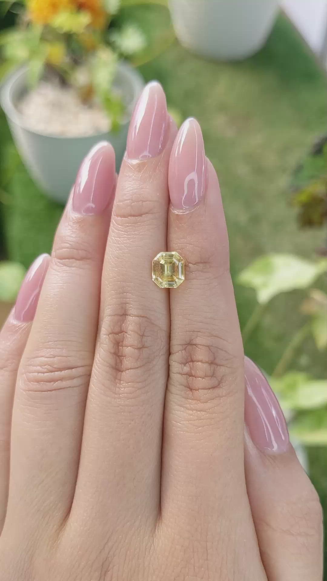 1.93 Ct. Yellow Sapphire from Ceylon (Sri Lanka) Size Video