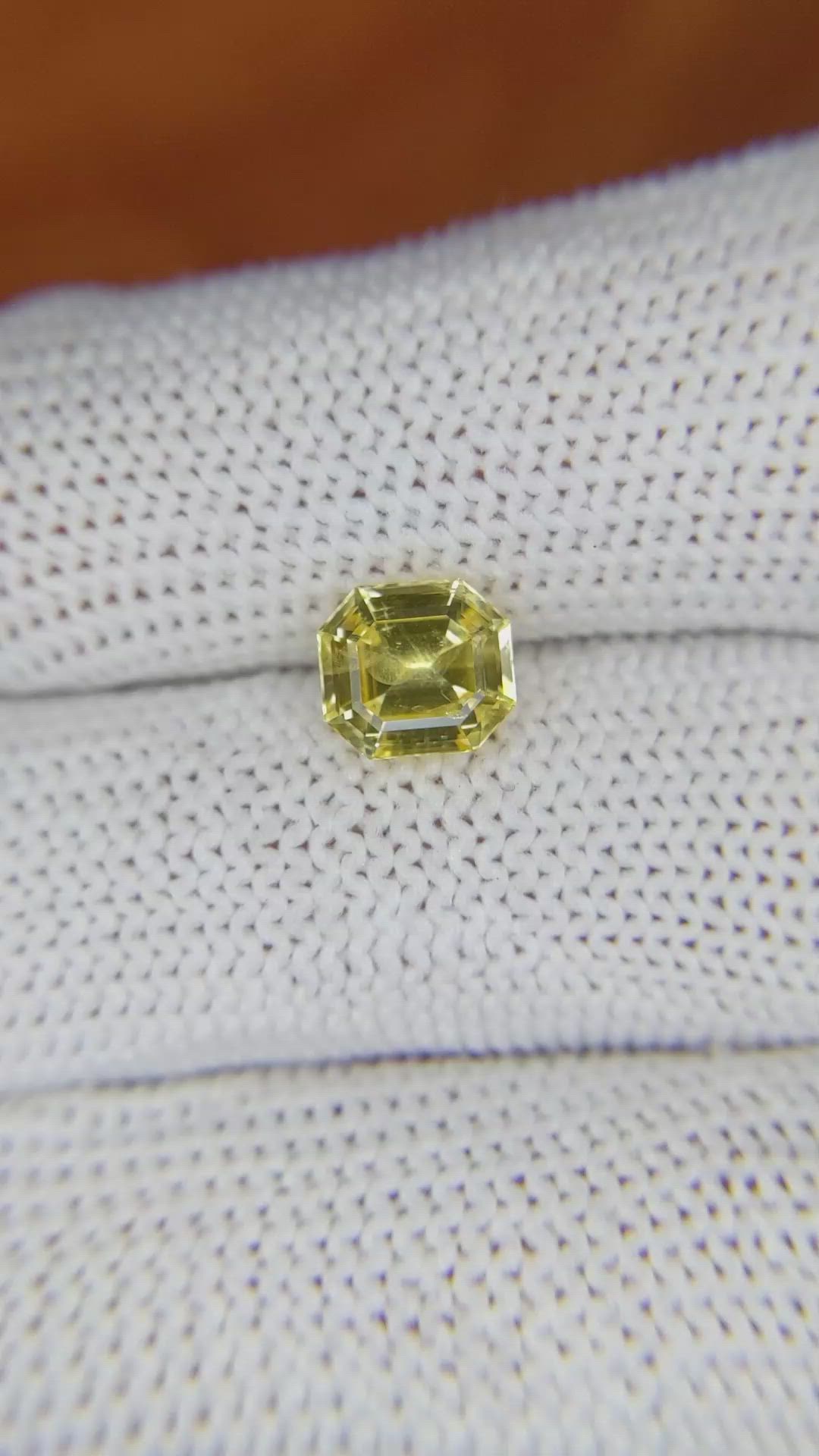 1.93 Ct. Yellow Sapphire from Ceylon (Sri Lanka) Size Video