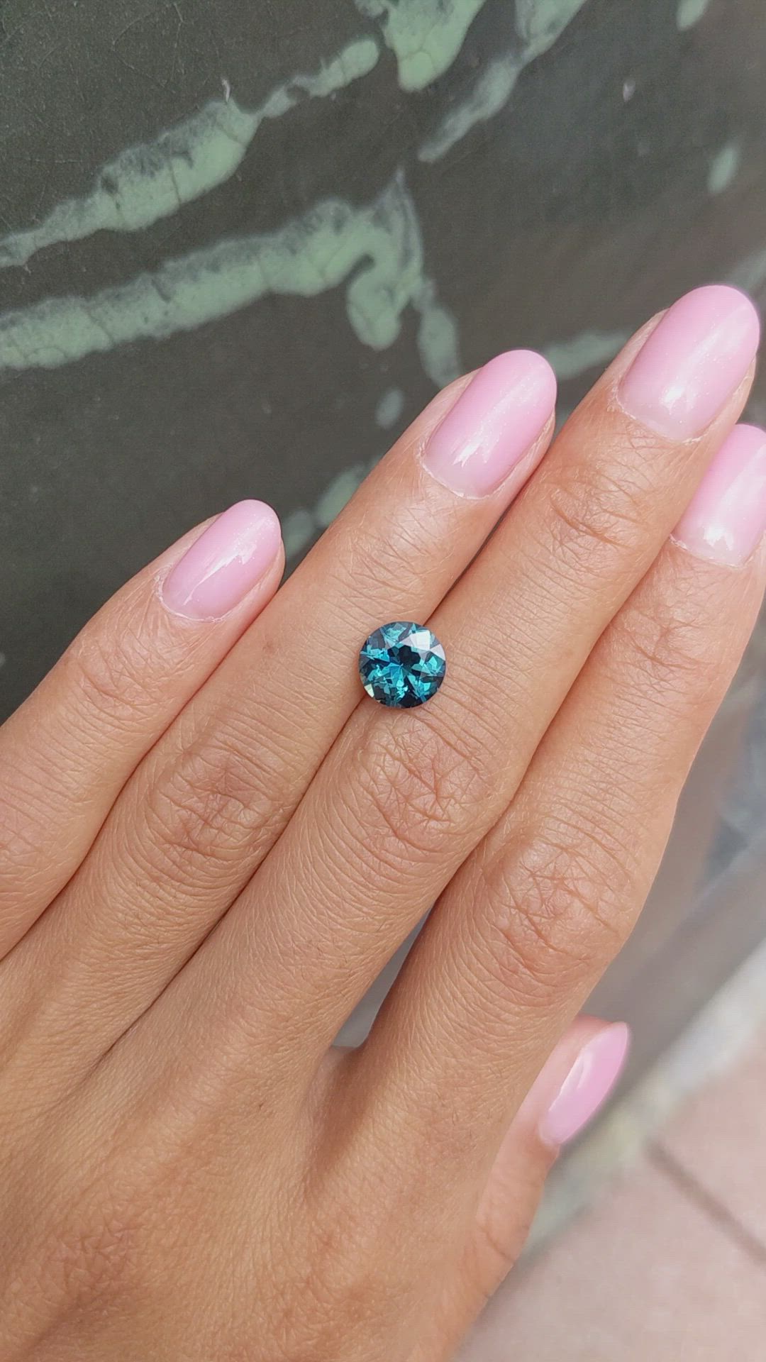 2.12 Ct. Bluish Green Sapphire from Madagascar Size Video