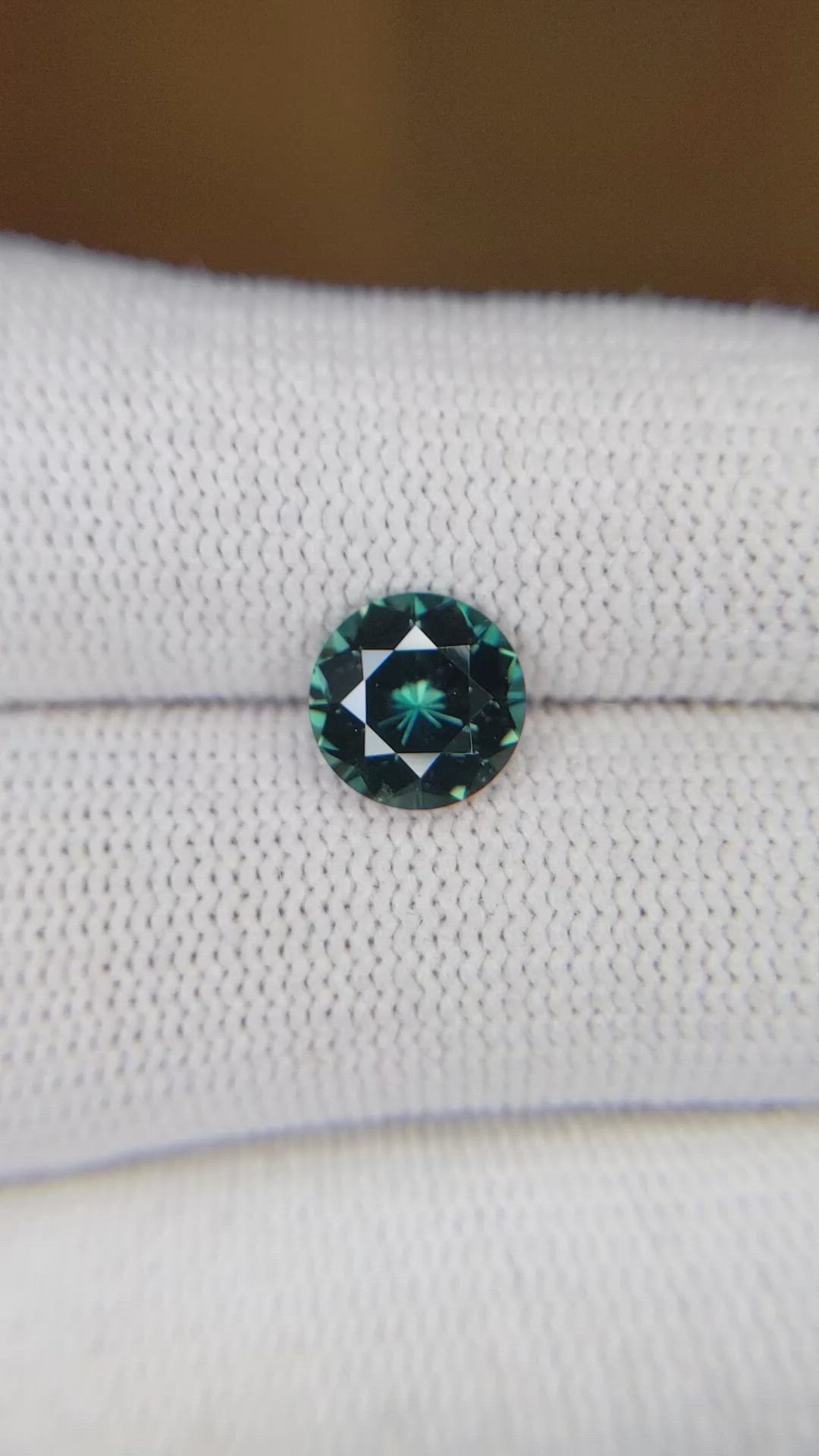 2.12 Ct. Bluish Green Sapphire from Madagascar Size Video