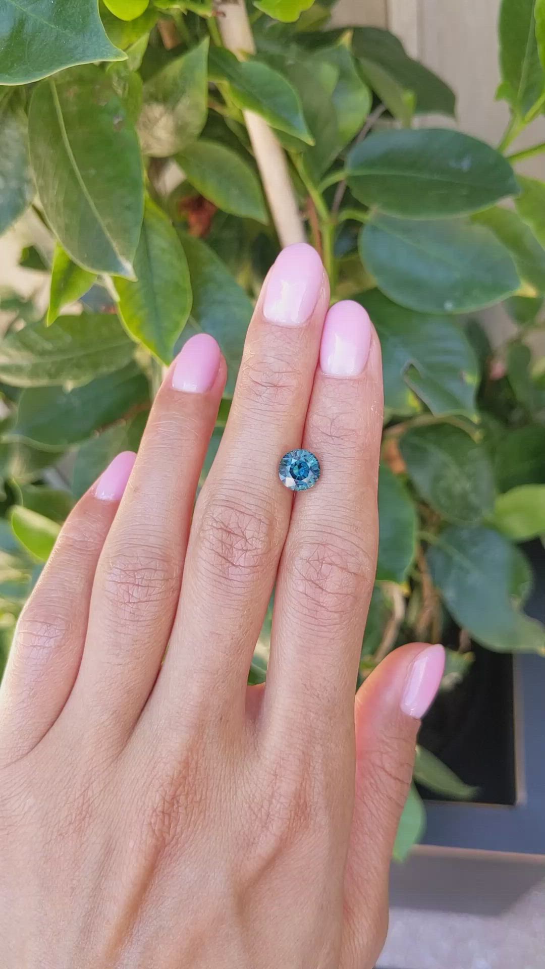 2.24 Ct. Bluish Green Sapphire from Madagascar Size Video